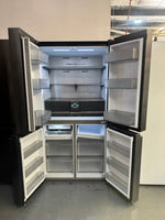 Refurbished Hisense 640L PureFlex Quad Door Refrigerator with Non-Plumbed Ice and Water Dispenser Dark Stainless Steel HRCD640TBW | SYDNEY