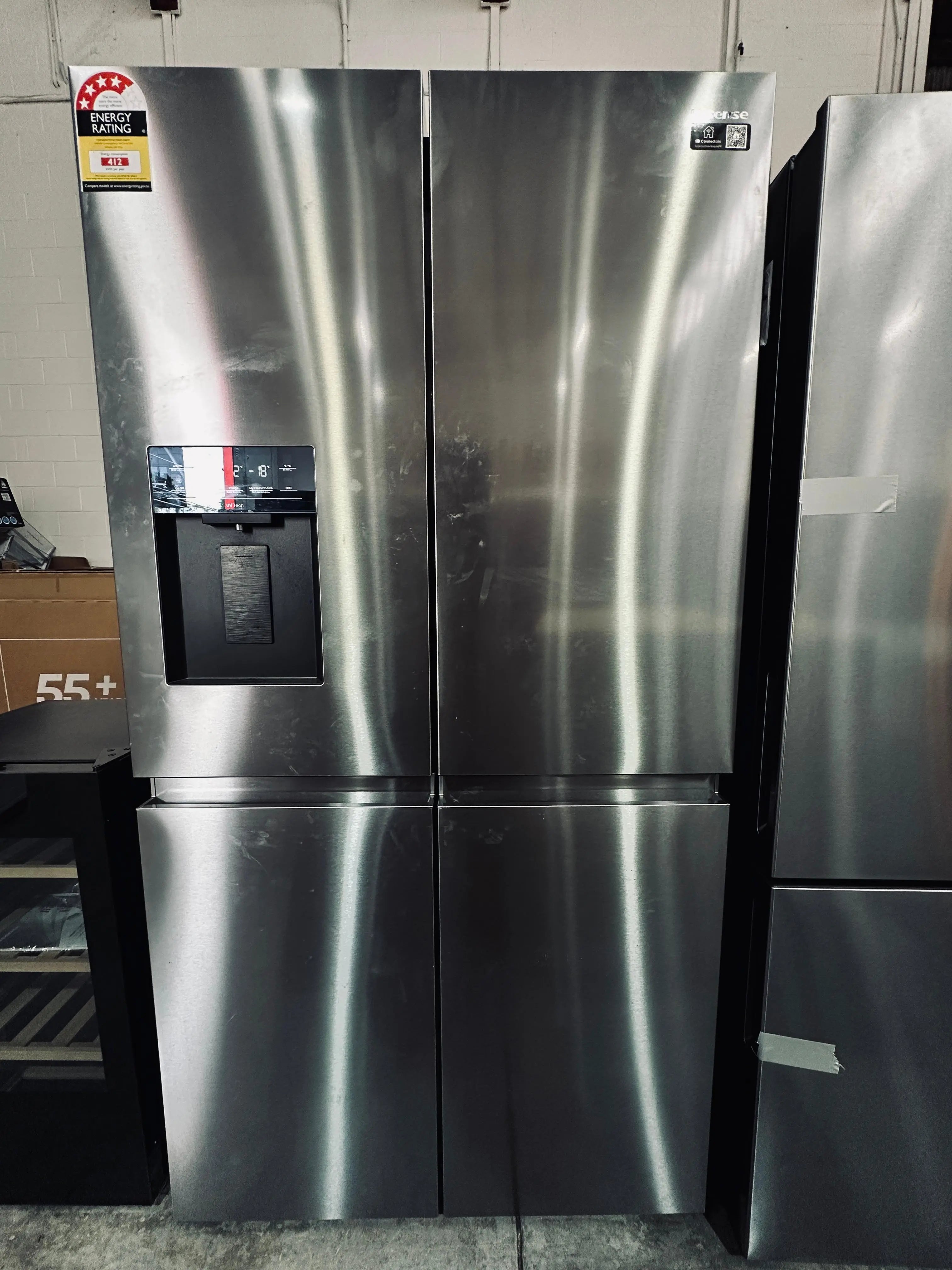 Refurbished Hisense 640L Quad Door Fridge Freezer – Ice Maker Working | ADELAIDE