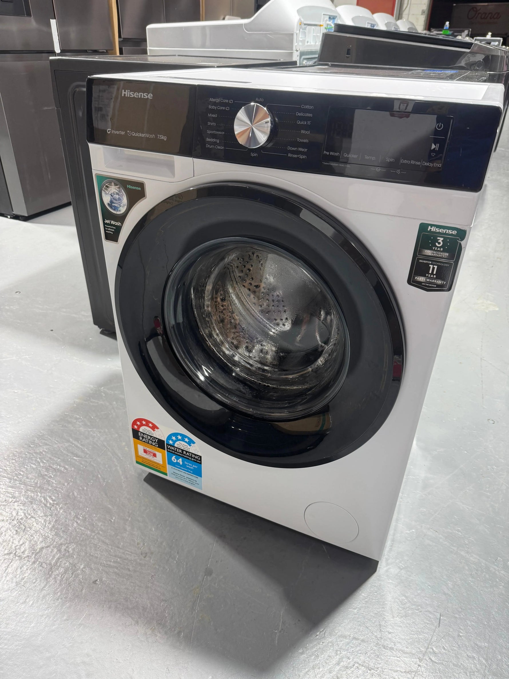 Refurbished Hisense 7.5 kg front loader washer | SYDNEY