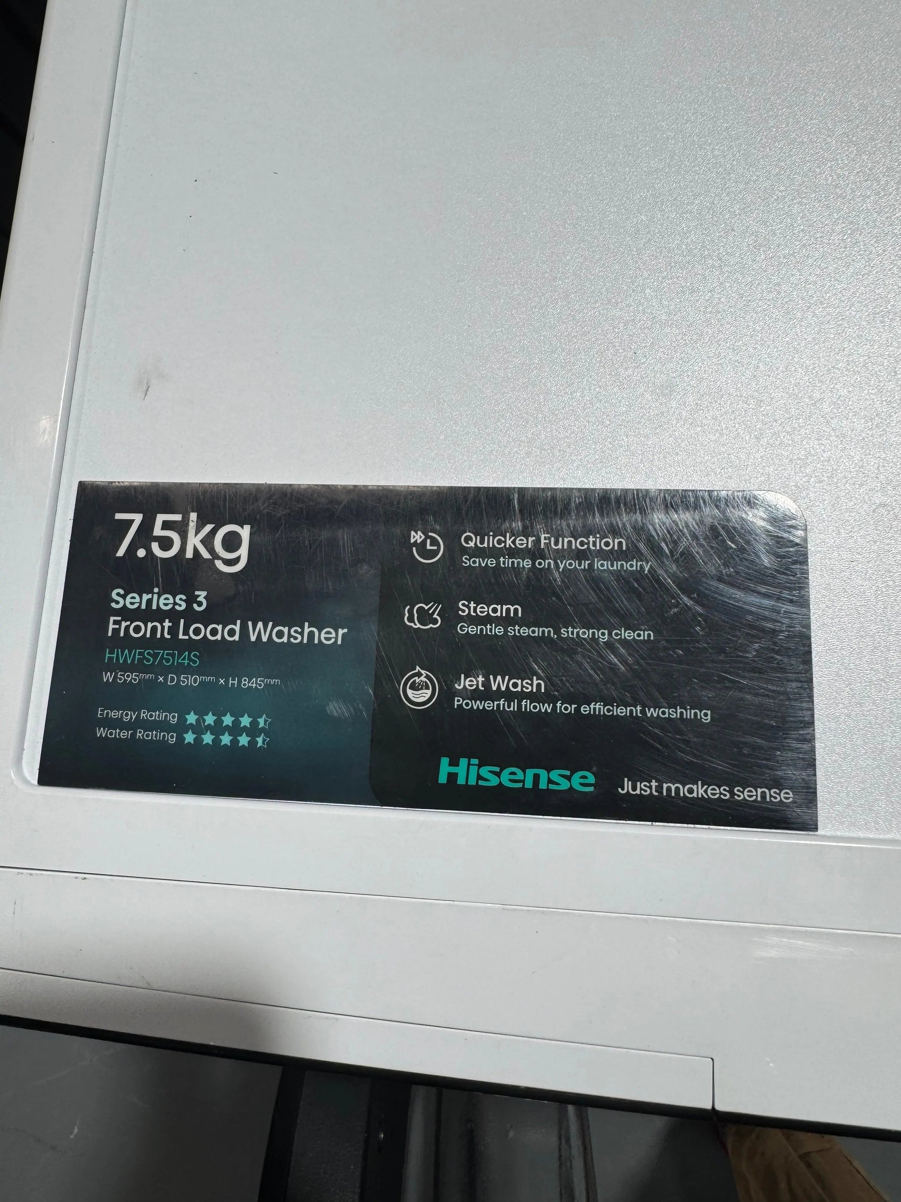 Refurbished Hisense 7.5 kg front loader washer | SYDNEY