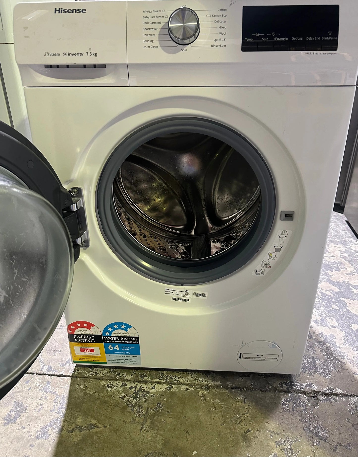 Refurbished Hisense 7.5Kg washing machine | BRISBANE