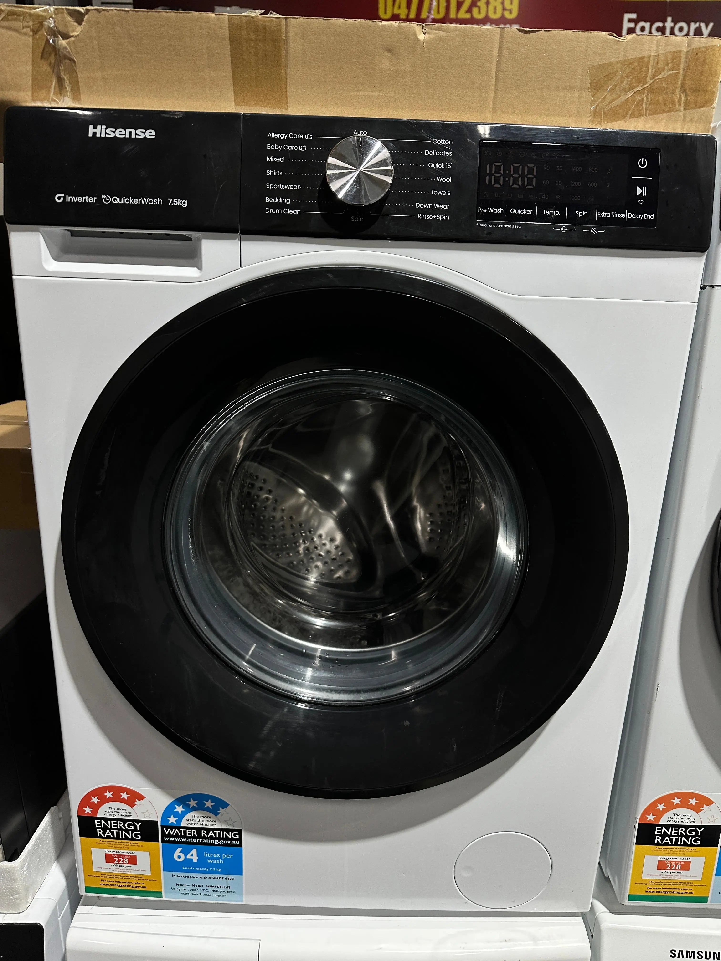 Refurbished Hisense 7.5kg Front Load Washing Machine | ADELAIDE
