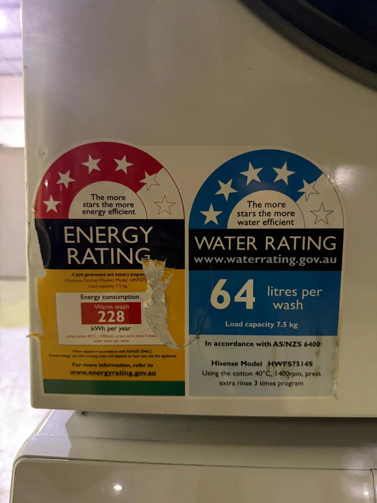 Refurbished Hisense 7.5kg Washing Machine | BRISBANE