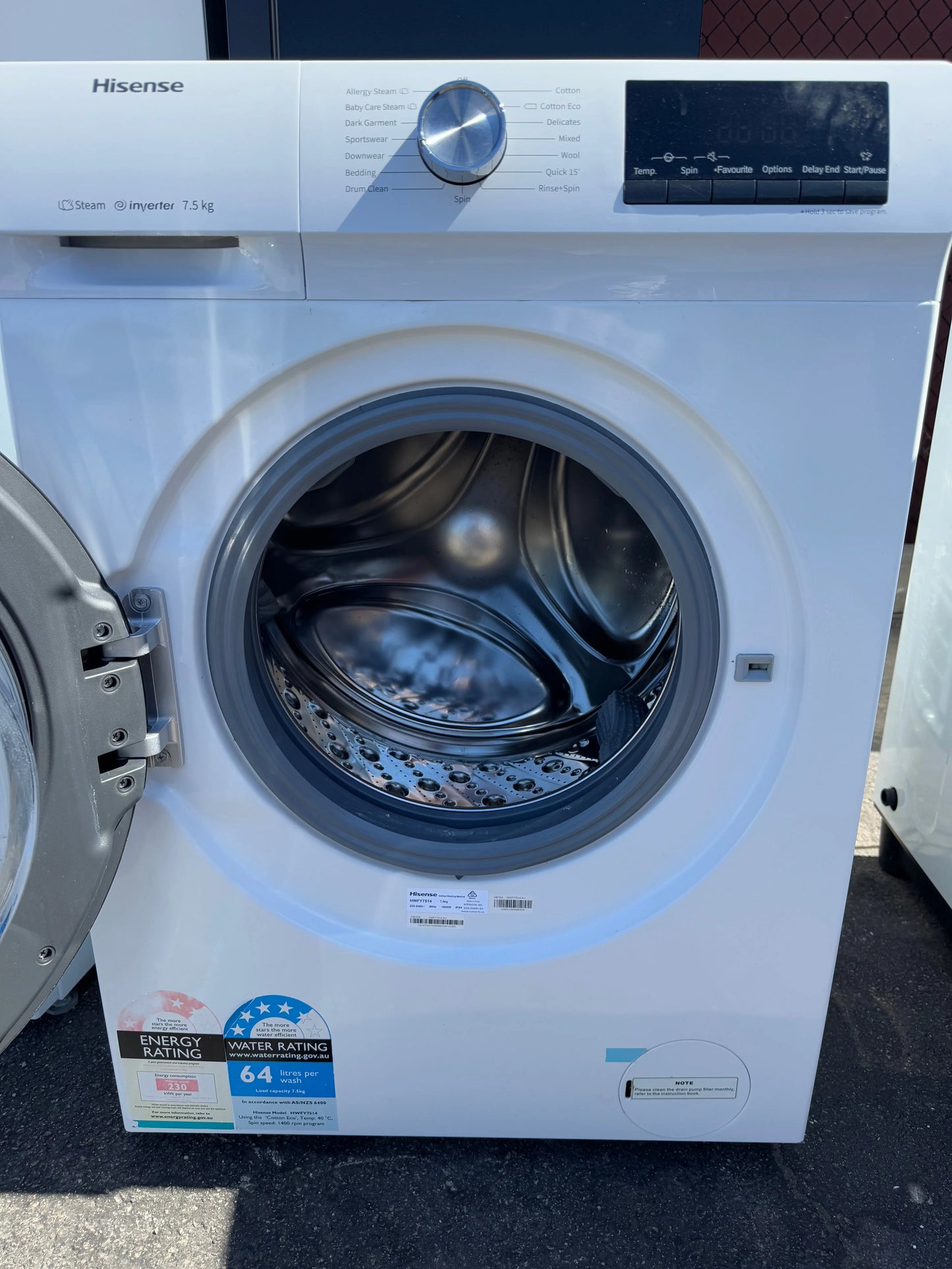 Refurbished Hisense 7.5kg washing machine | PERTH