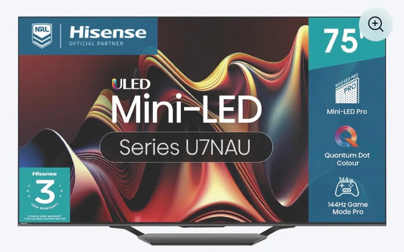 Refurbished Hisense 75 inch mini led tv 75U7NAU | SYDNEY