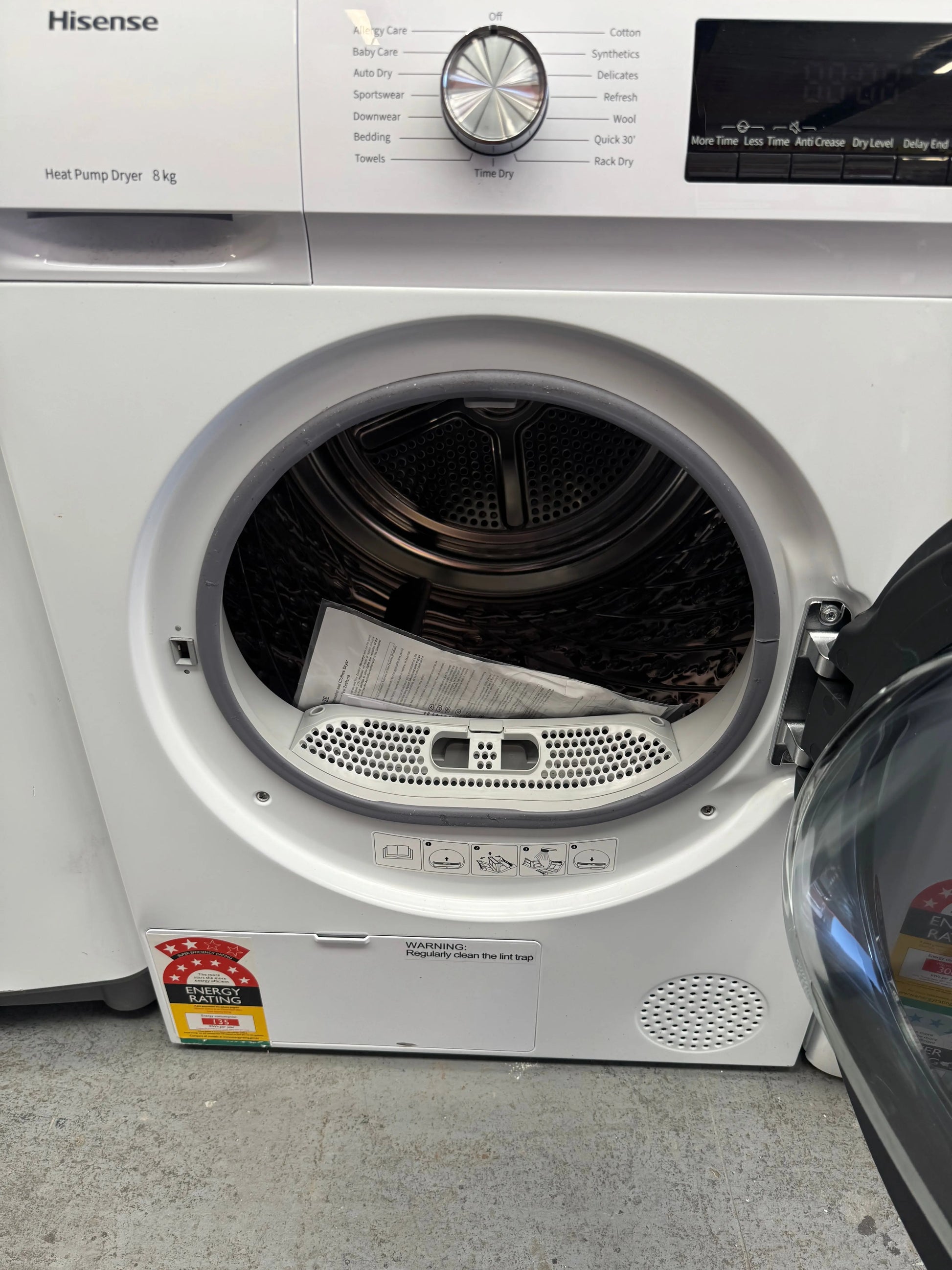 Refurbished Hisense 8 kgs heat pump dryer | SYDNEY