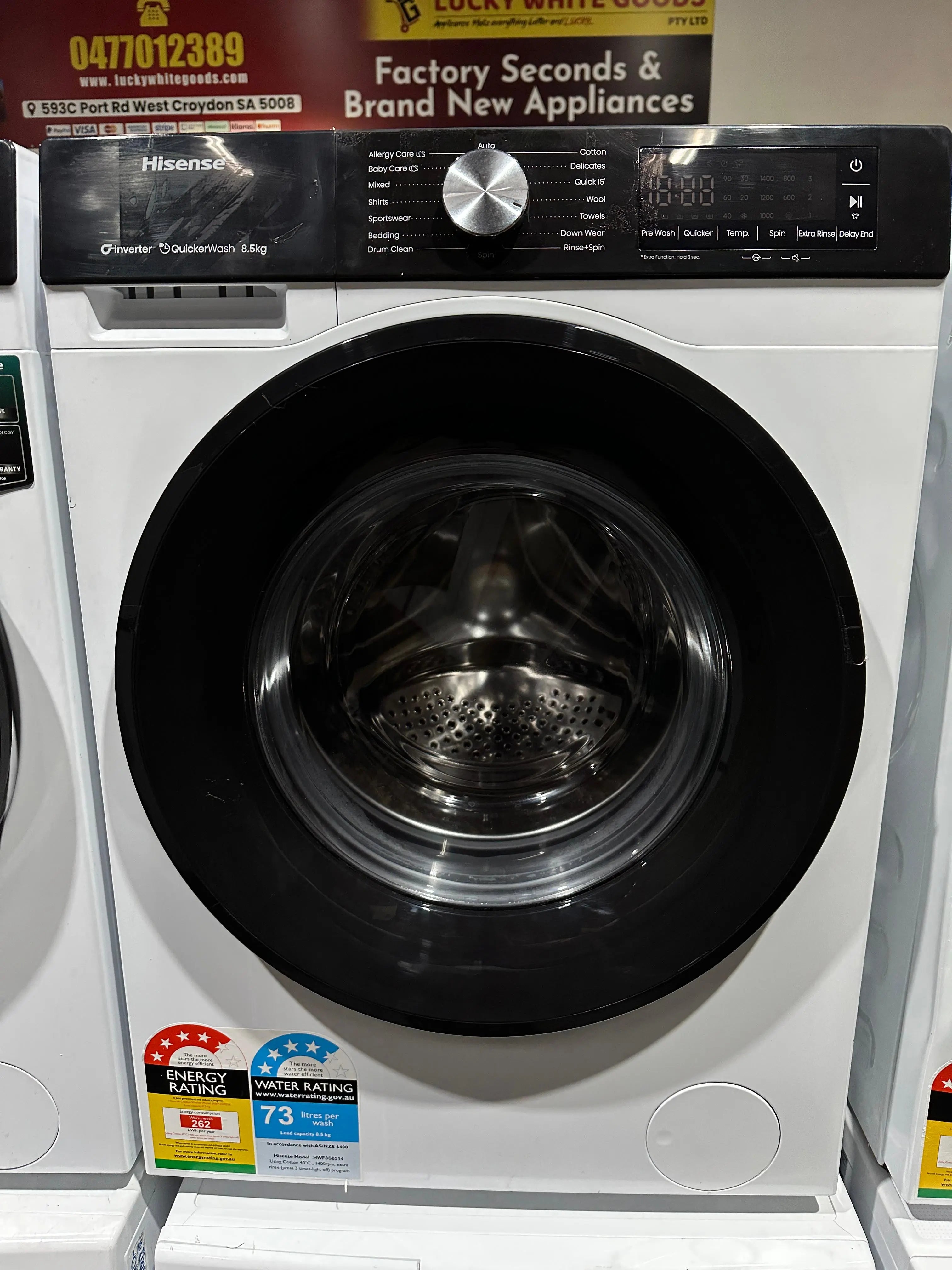 Refurbished Hisense 8.5kg Front Load Washing Machine | ADELAIDE