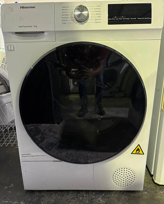 Refurbished Hisense 8kg heat pump dryer | BRISBANE