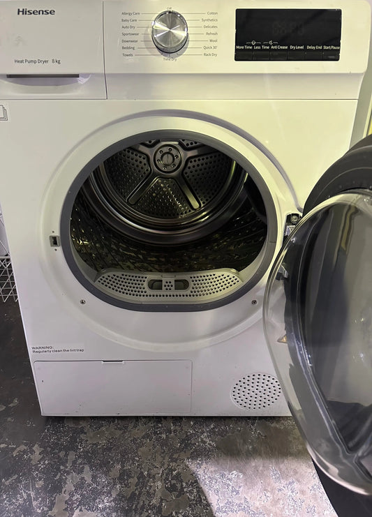 Refurbished Hisense 8kg heat pump dryer | BRISBANE