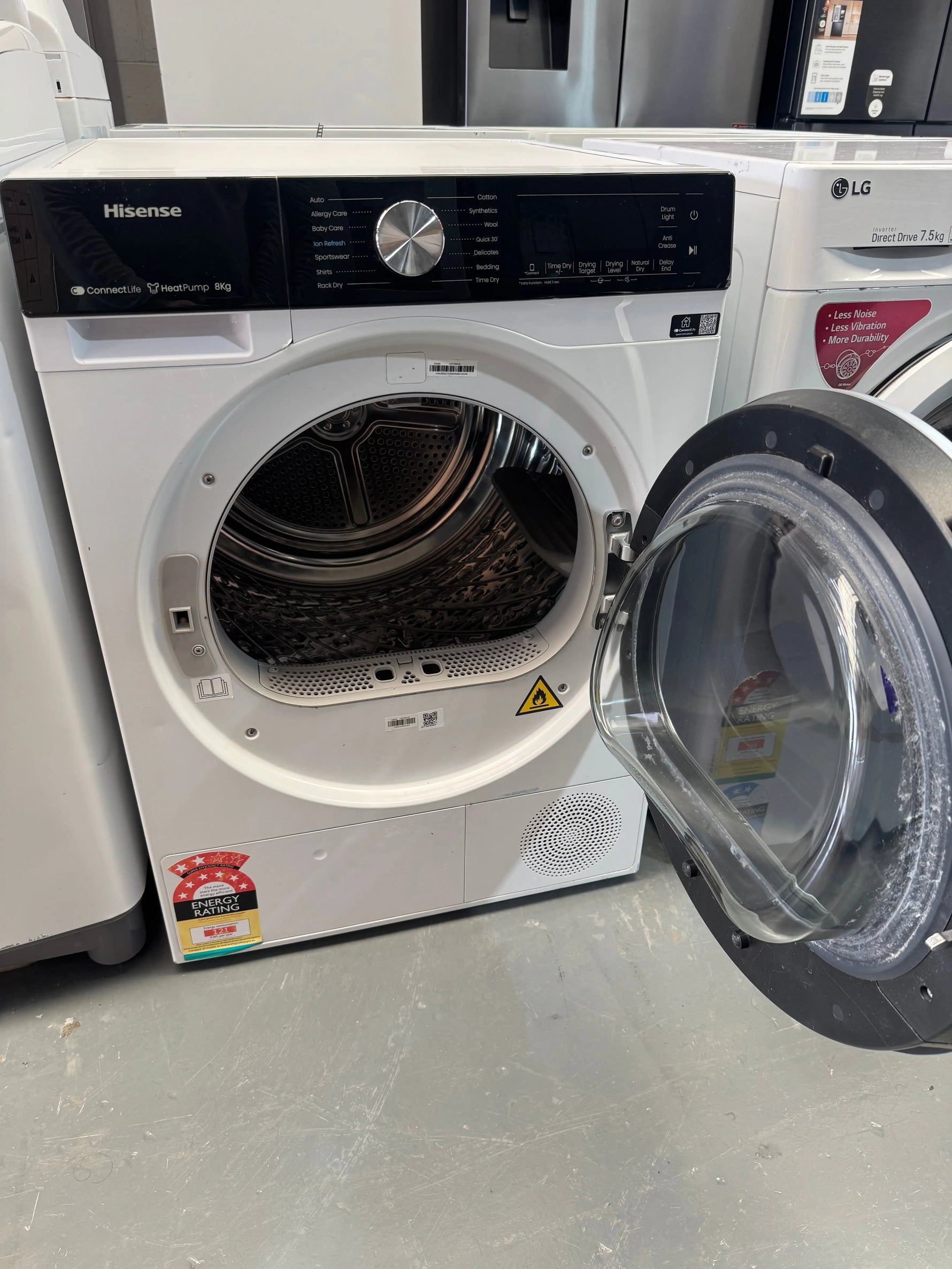 Refurbished Hisense 8kg heat pump dryer