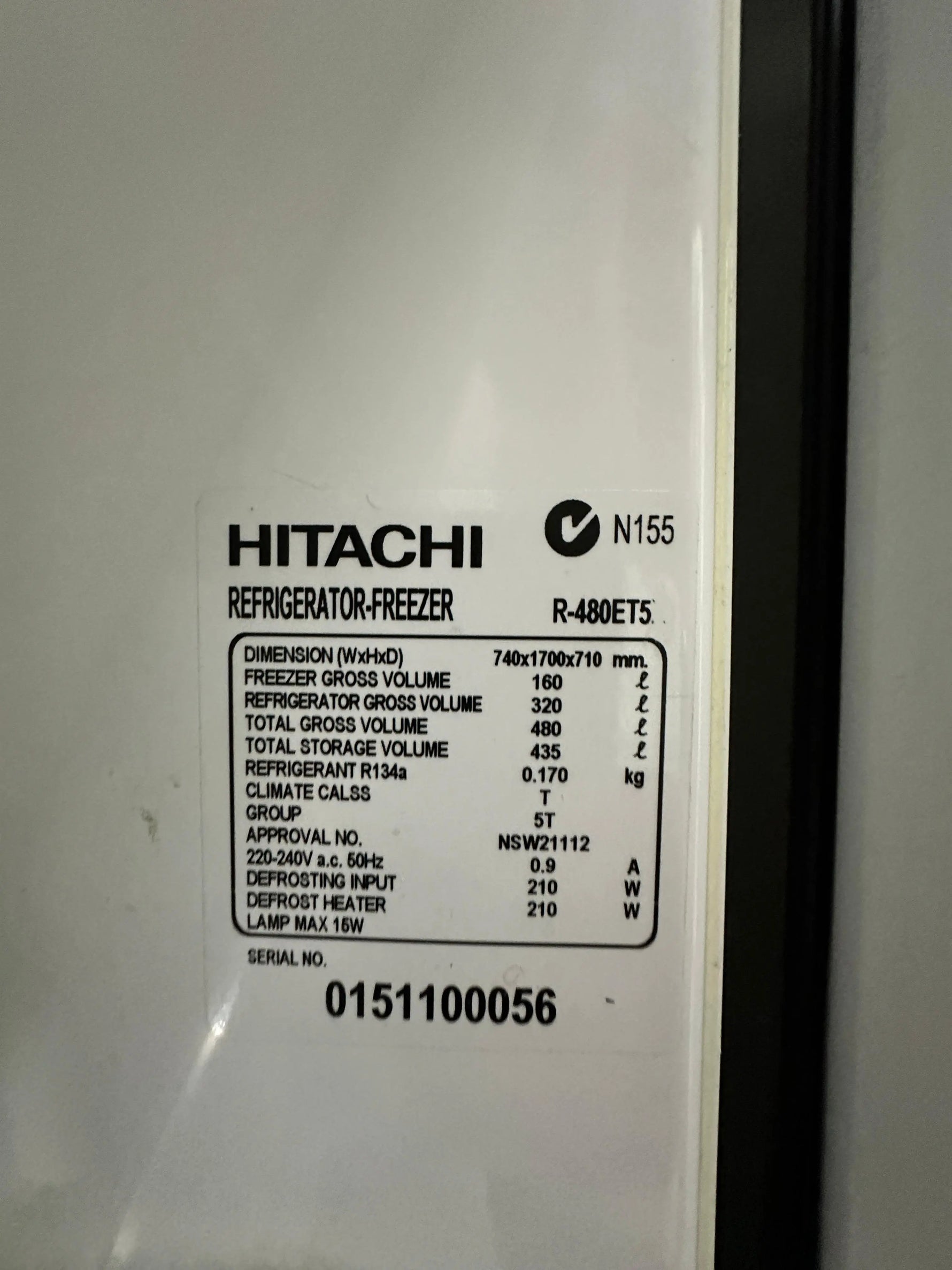 Refurbished Hitachi 480L Top Mount Refrigerator Freezer | ADELAIDE