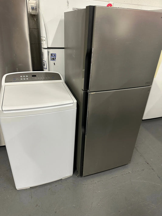 Refurbished Hitchi 335 ltr top mount fridge freezer and Fisher & Paykel 8.5 kg top loader washer | SYDNEY
