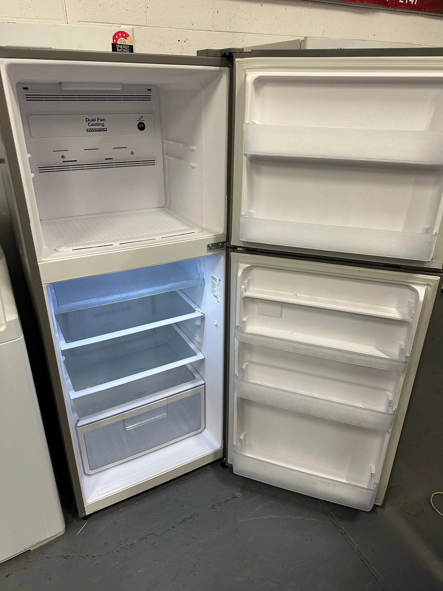 Refurbished Hitchi 335 ltr top mount fridge freezer and Fisher & Paykel 8.5 kg top loader washer | SYDNEY