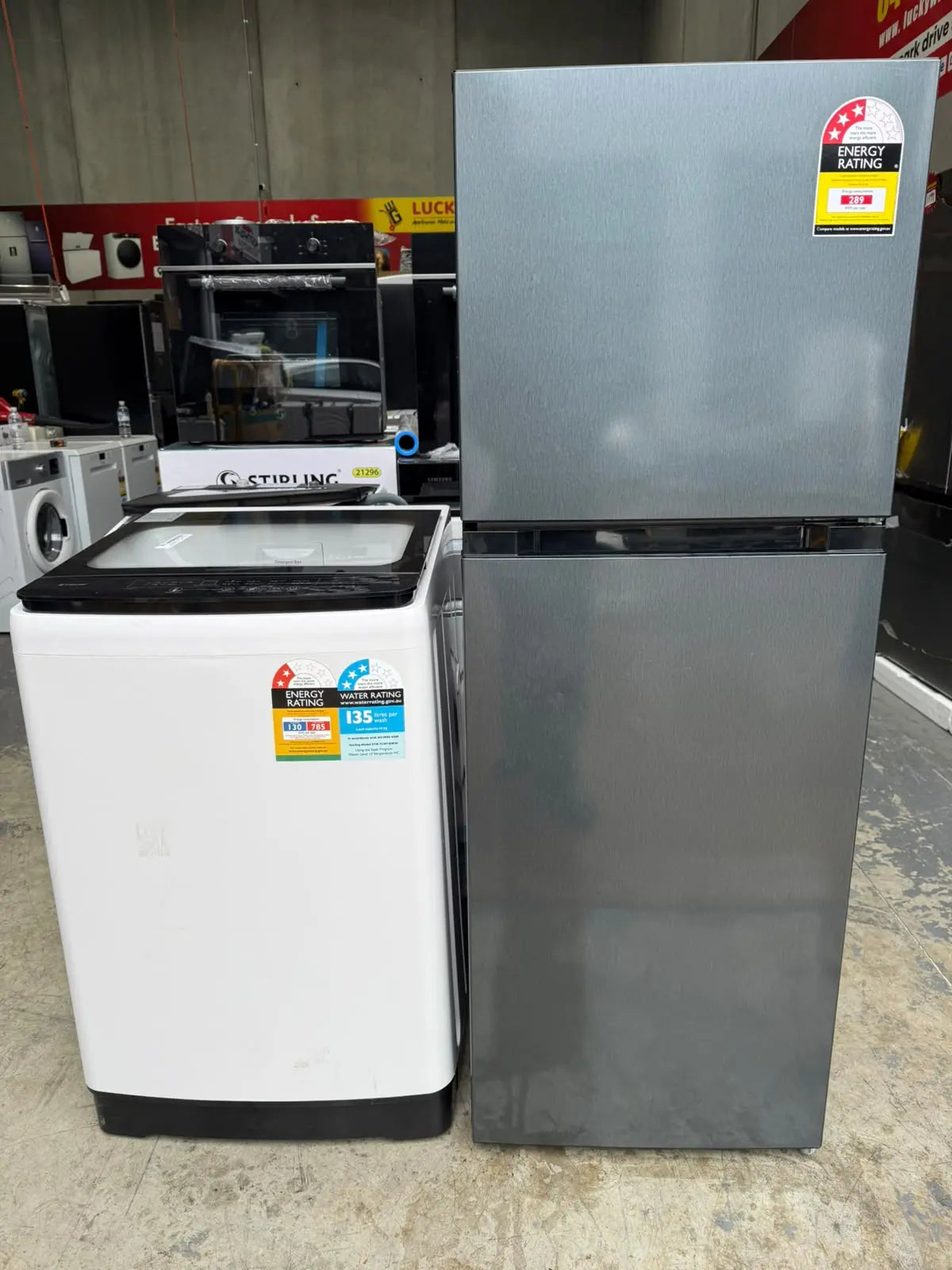 Refurbished Kogan 236L Fridge + Stirling 10kg Washing Machine Combo | MELBOURNE