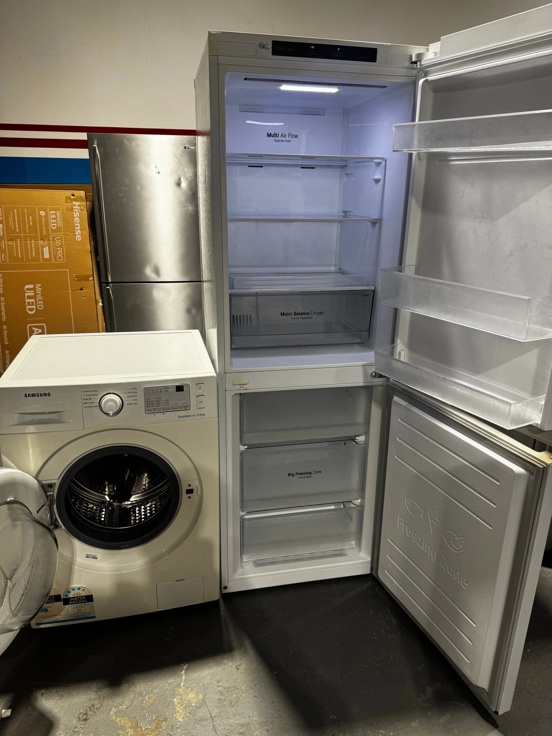 Refurbished LG 335 litres fridge freezer and refurbished Samsung 6.5kg washing machine | PERTH