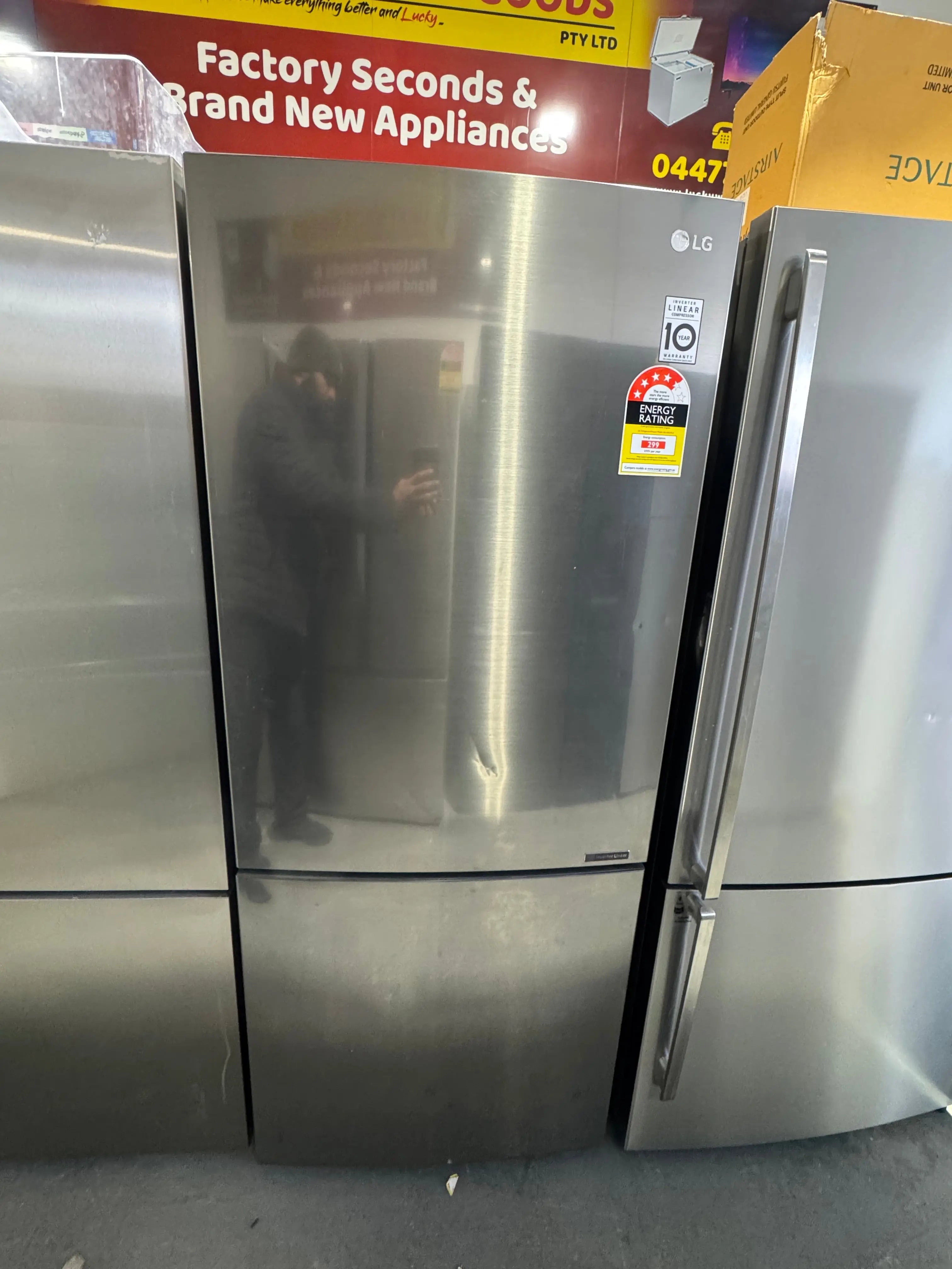 Refurbished LG GB-540UPLX 540L Bottom Mount Fridge Freezer