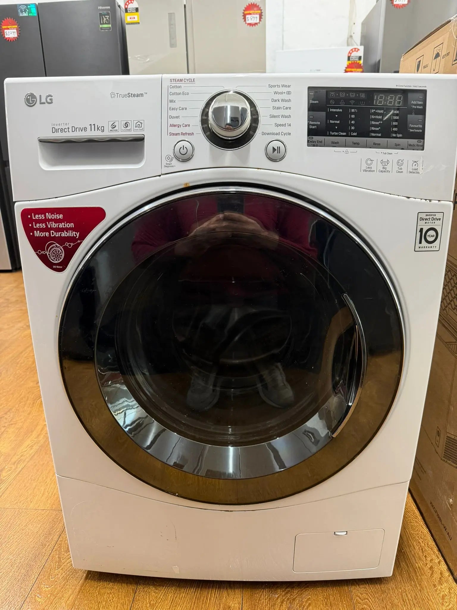 Refurbished LG WD1411SBW 11kg Front Load Washing Machine with TrueSteam | RESERVOIR