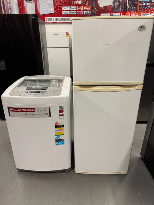 Refurbished Lg 303 ltr top mount fridge freezer & Lg 8 kg top loader washer | SYDNEY