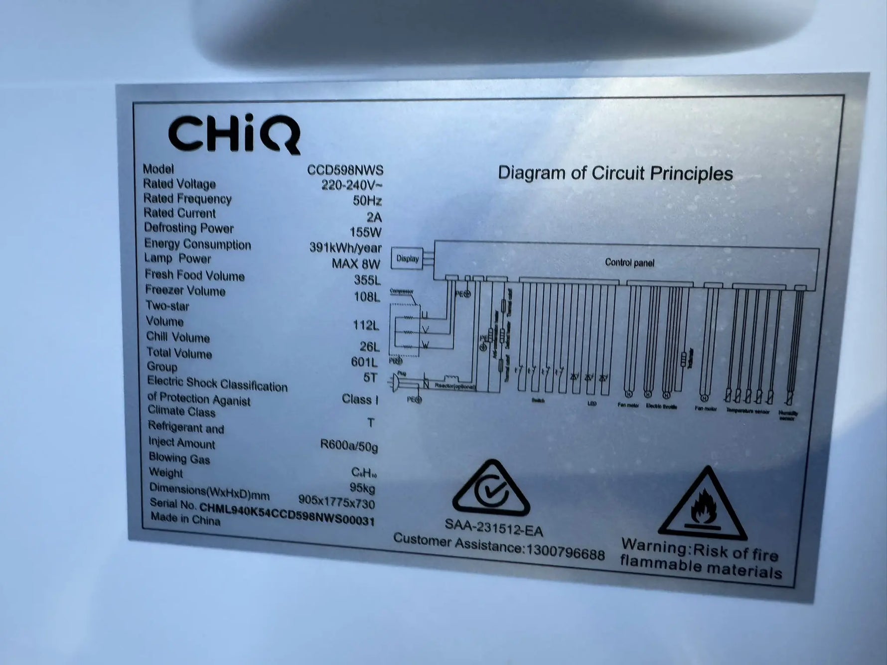 Refurbished Premium CHiQ 601L Quad Door Fridge Freezer | PERTH