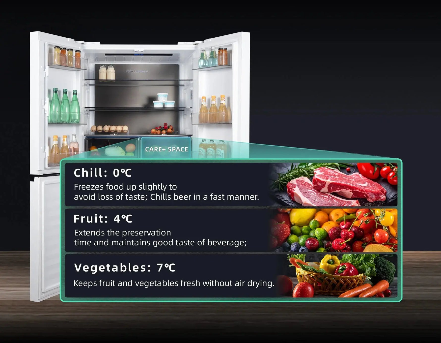 Refurbished Premium CHiQ 601L Quad Door Fridge Freezer | PERTH