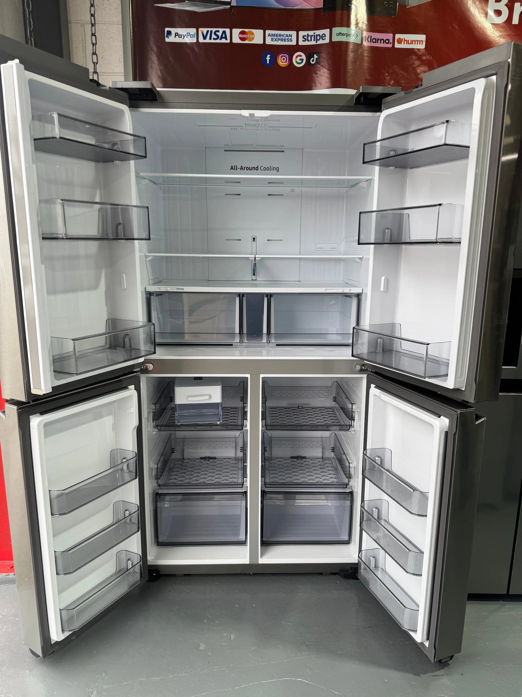 Refurbished SAMSUNG 649L 4-DOOR FRENCH DOOR REFRIGERATOR - SILVER SRF7100S