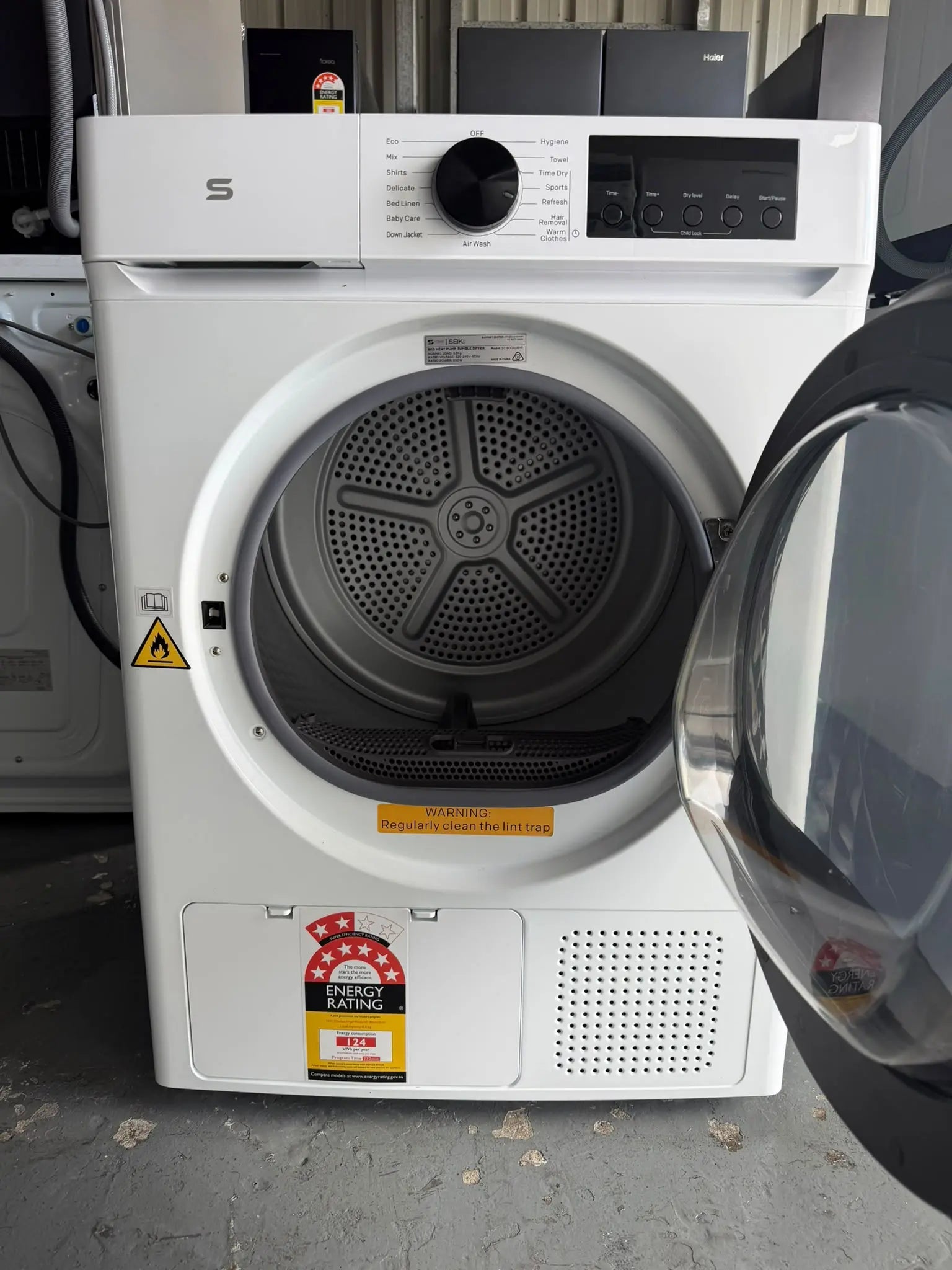 Refurbished SEIKI 8kg Heat Pump Dryer | BRISBANE