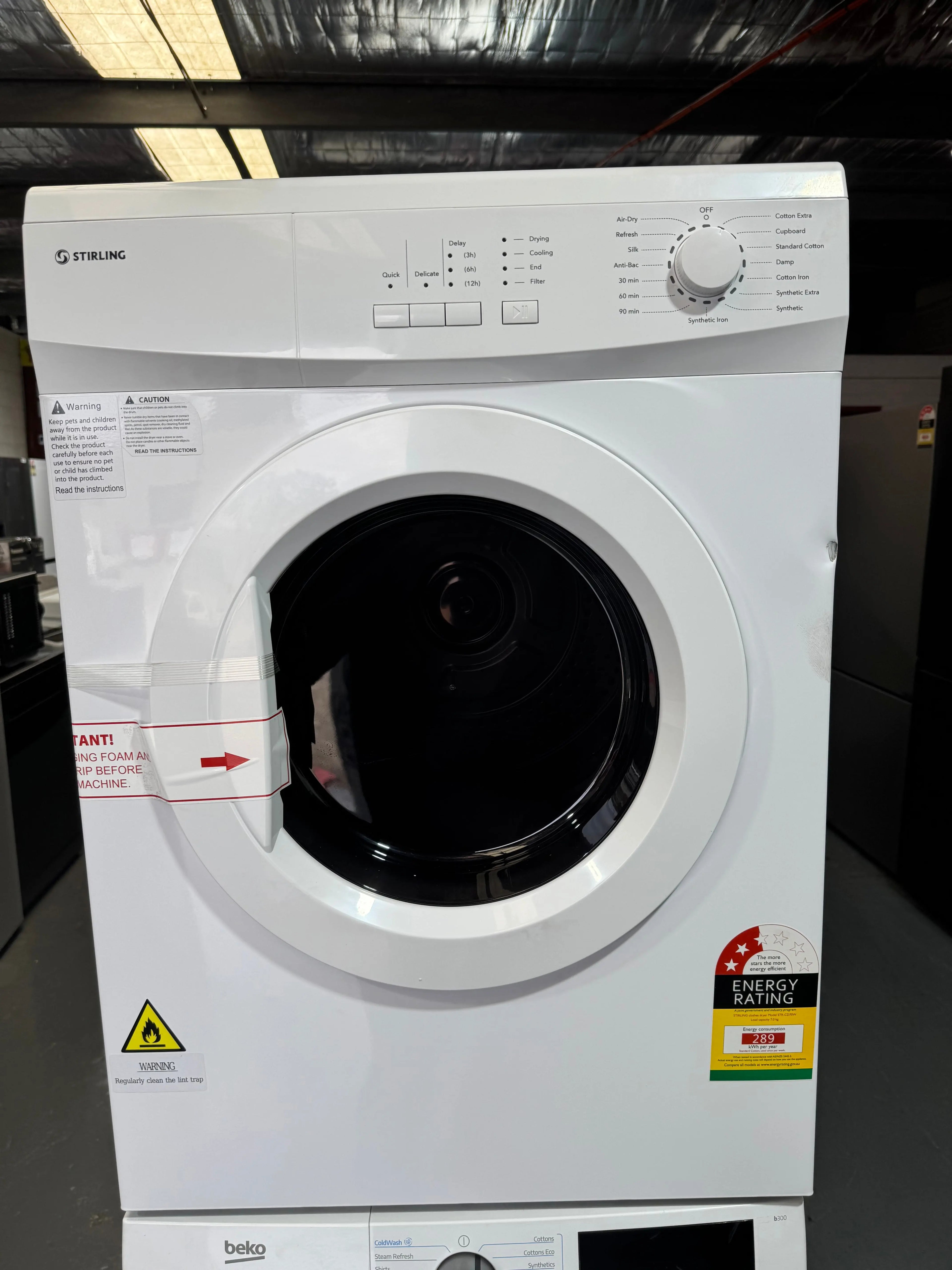 Refurbished STIRLING clothes dryer Model STR-CD70W Load capacity 7.0 kg | SYDNEY