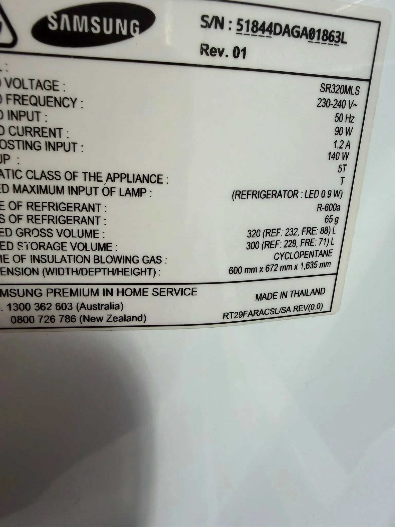 Refurbished Samsung 320L Top Mount Fridge Freezer | MELBOURNE
