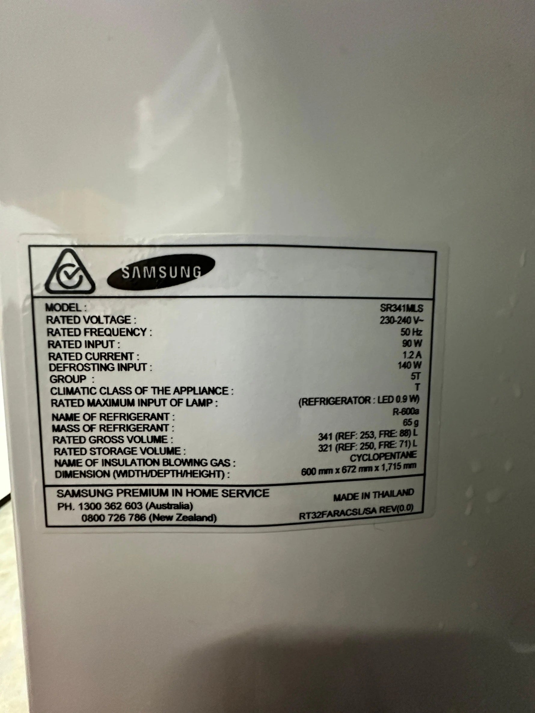 Refurbished Samsung 341L Top Mount Fridge Freezer | ADELAIDE