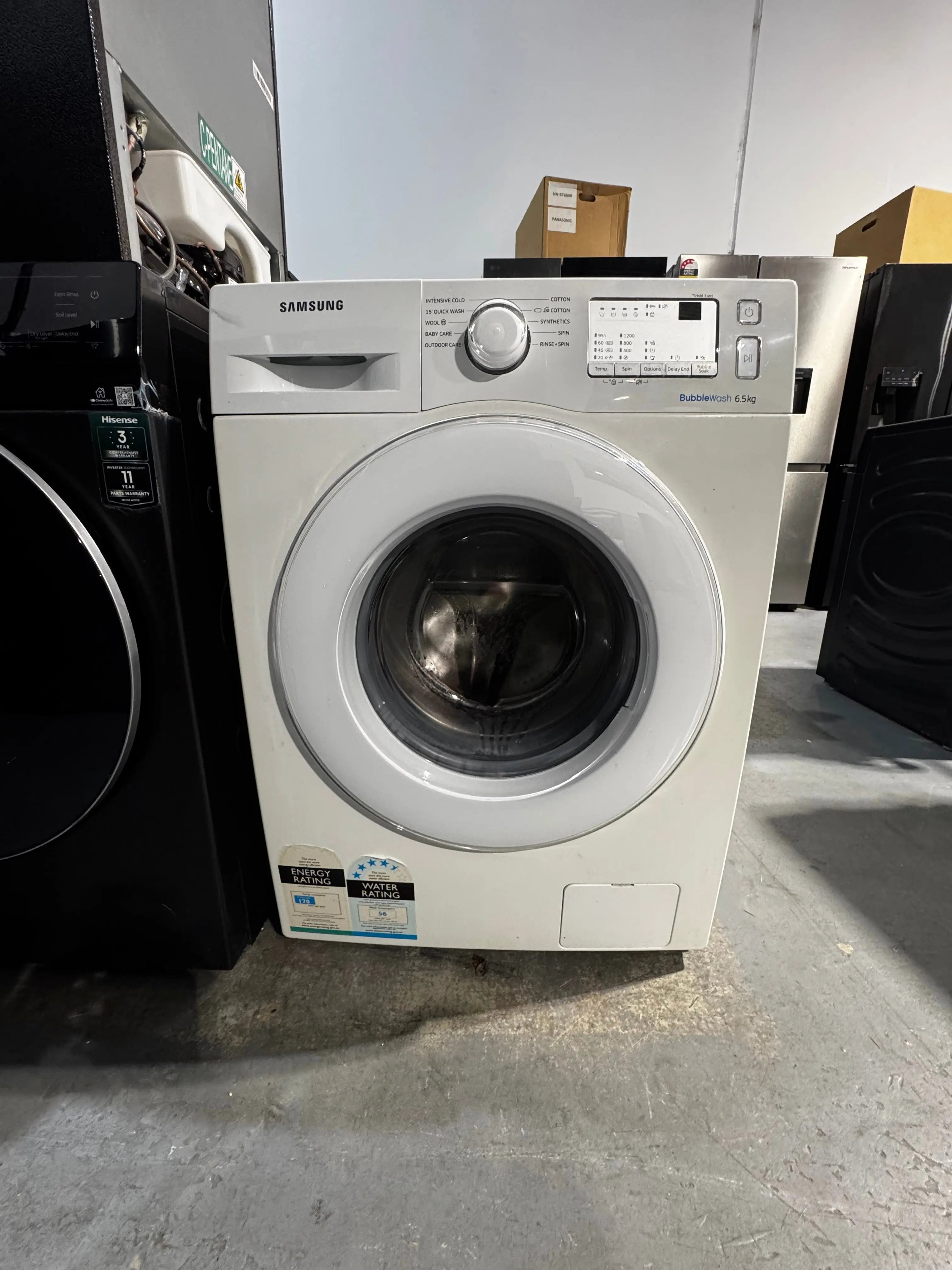 Refurbished Samsung 6.5kg Front Load Washing Machine – BubbleWash Technology | WW65J3263IW | PERTH