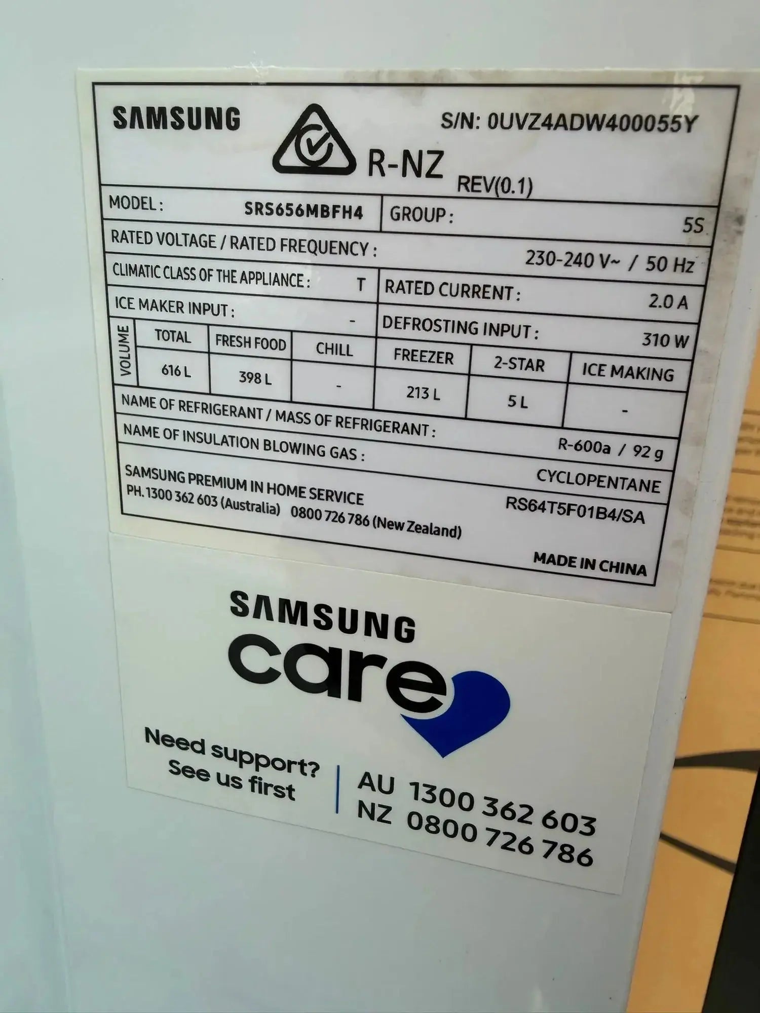 Refurbished Samsung 616L Side-by-Side Fridge | RESERVOIR