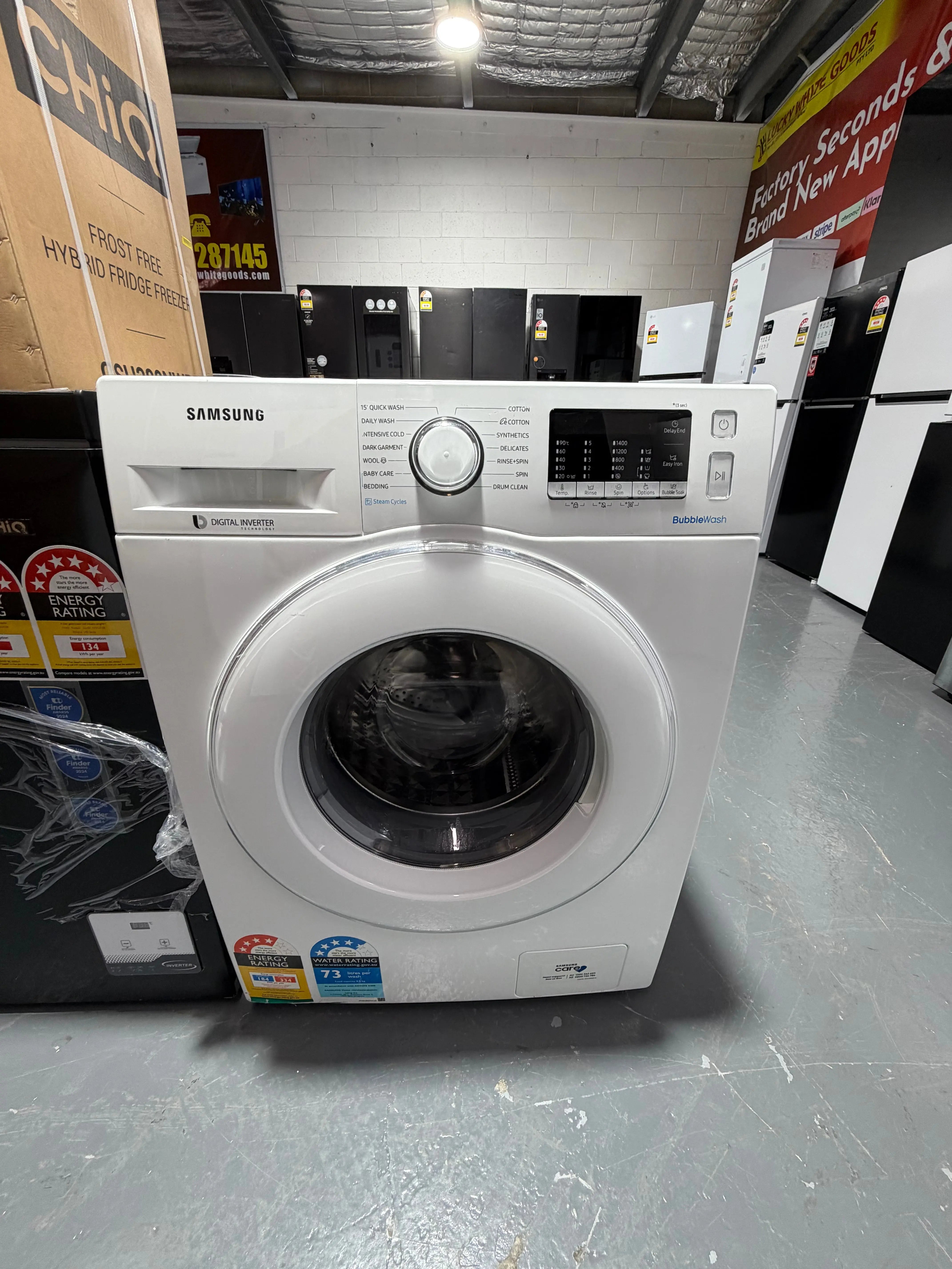 Refurbished Samsung 7.5 kg front loader washer