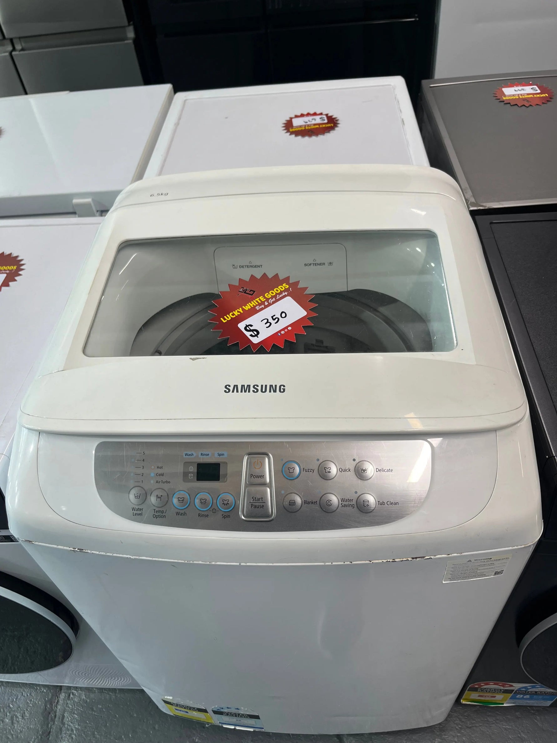 Refurbished Samsung WA65F5S2URW Top Load Washing Machine – 6.5 kg Top Loader, 700 RPM, Multiple Programs | ALEXANDRIA