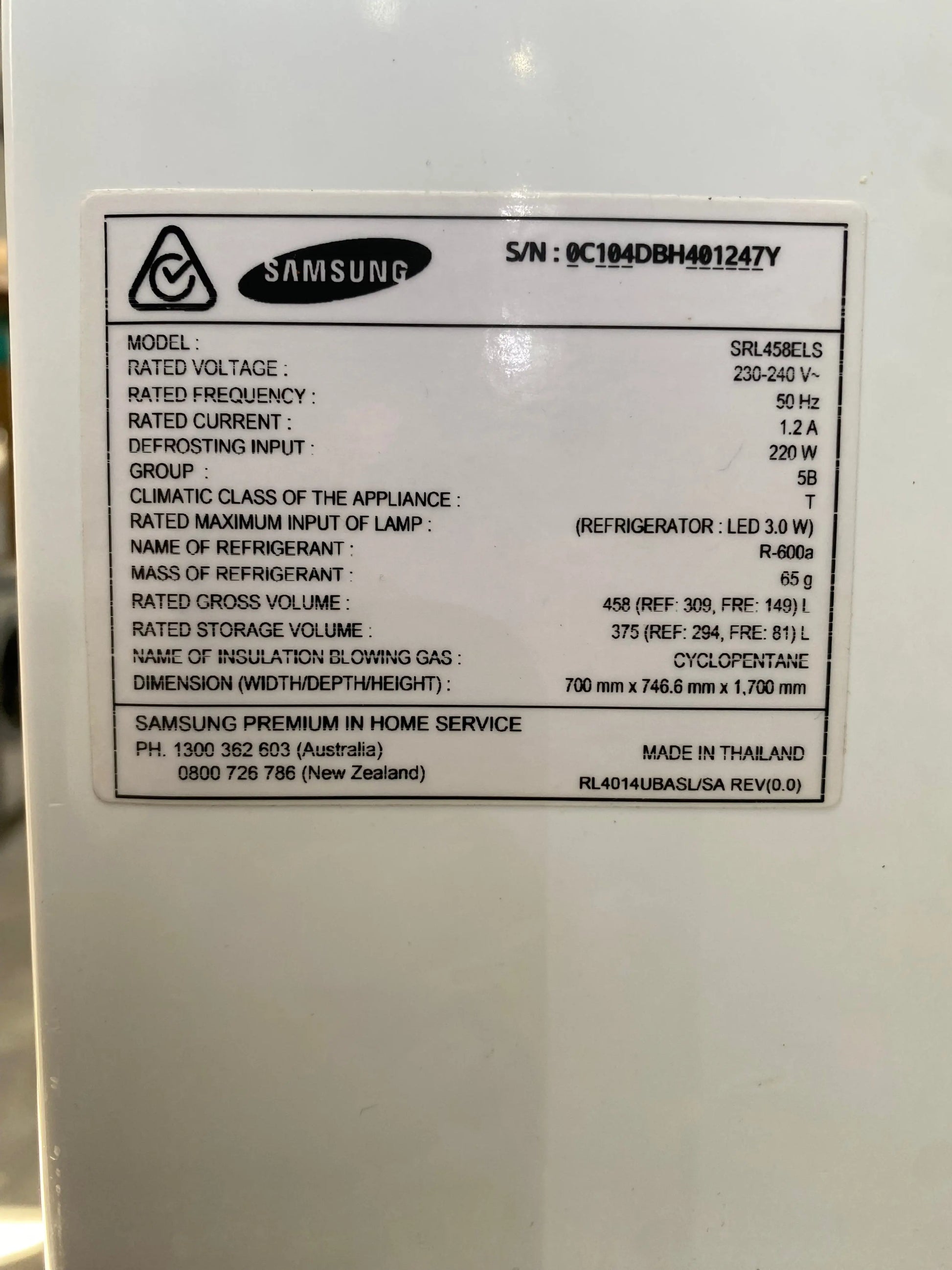 Refurbished Samsung fridge freezer 458 Litres | PERTH