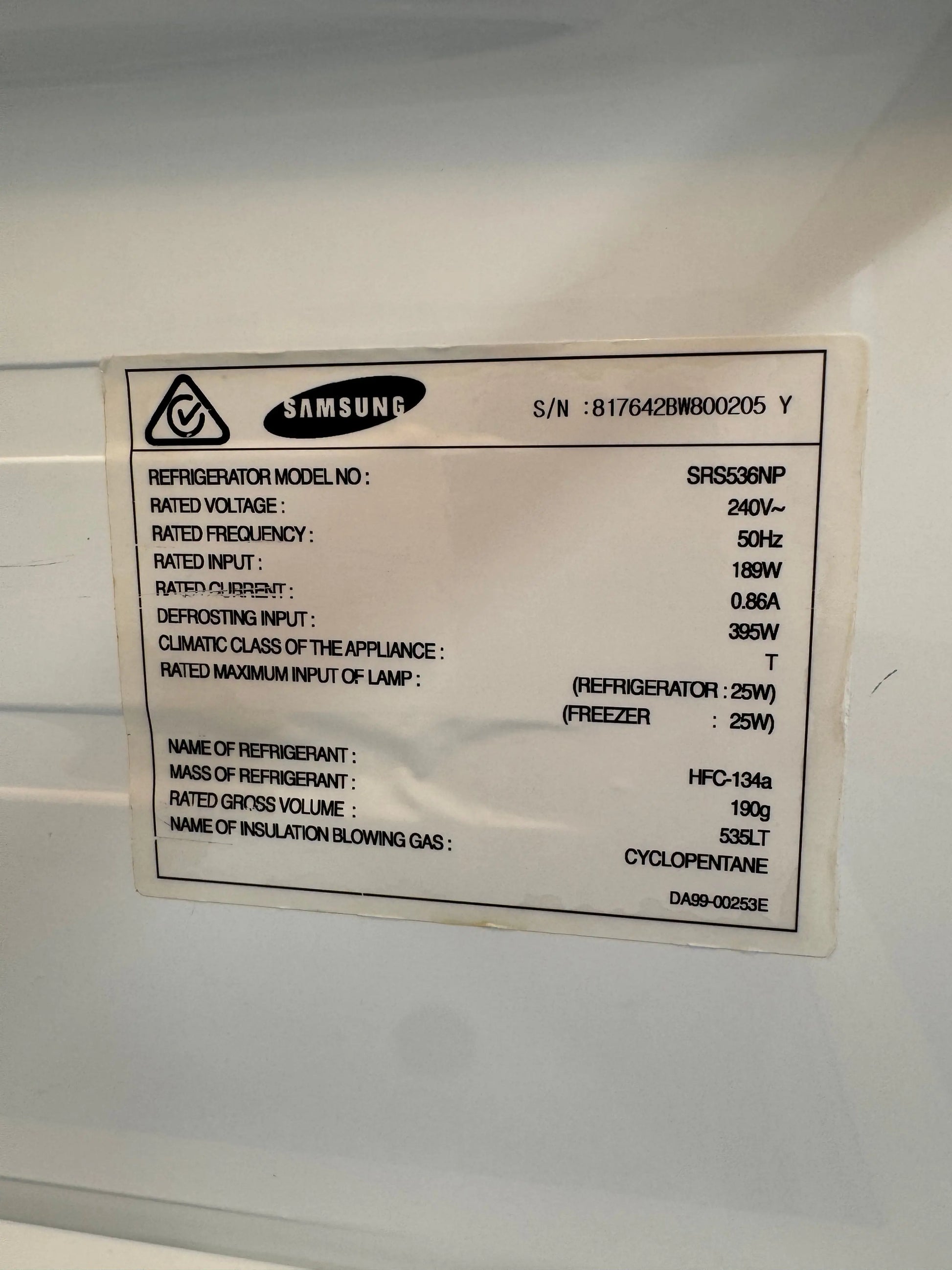 Refurbished Samsung fridge freezer 535 L | SYDNEY