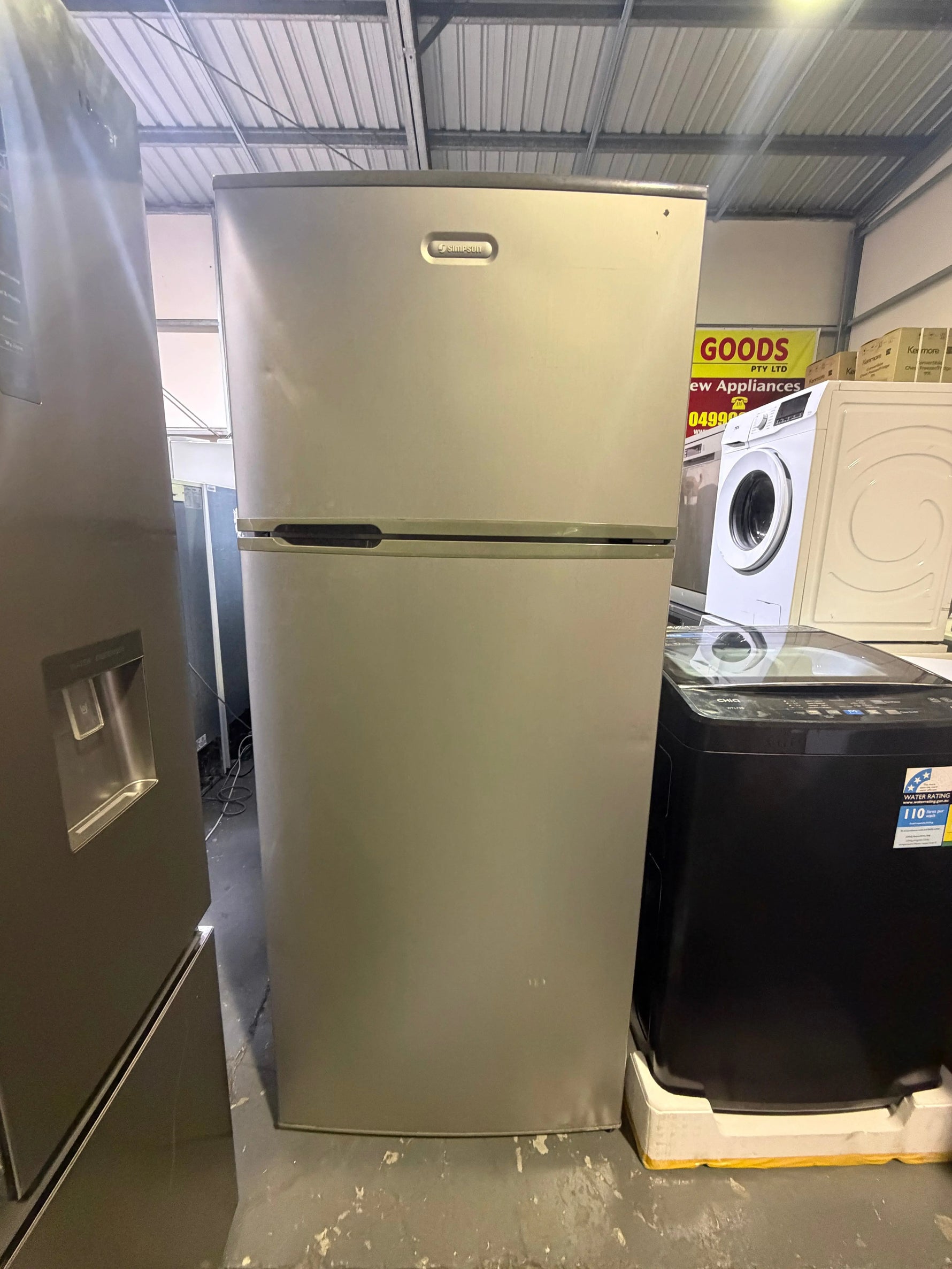 Refurbished Simpson 390L Top Mount Fridge Freezer (STM3900MA-R x2) + Factory Second CHiQ 7.9kg Top Load Washing Machine (WTL79B) – Home Appliance Combo Deal | BRISBANE