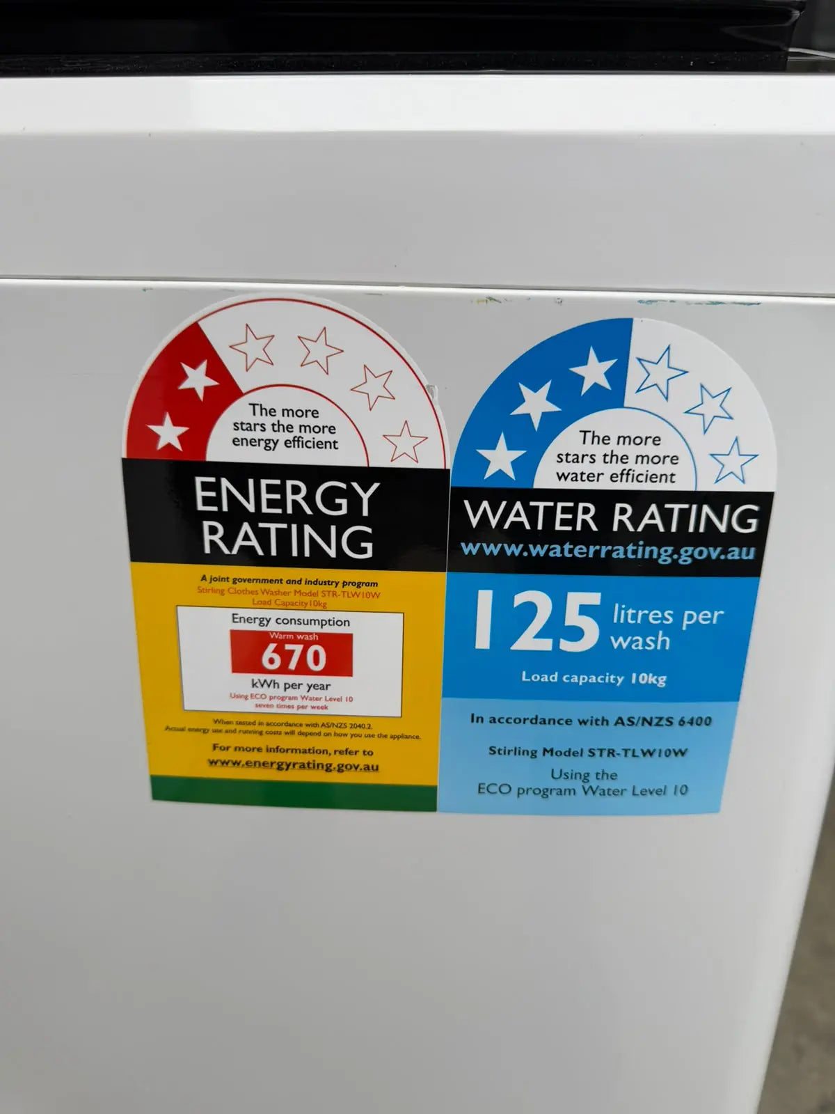 Refurbished Stirling 10kg Top Load Washing Machine