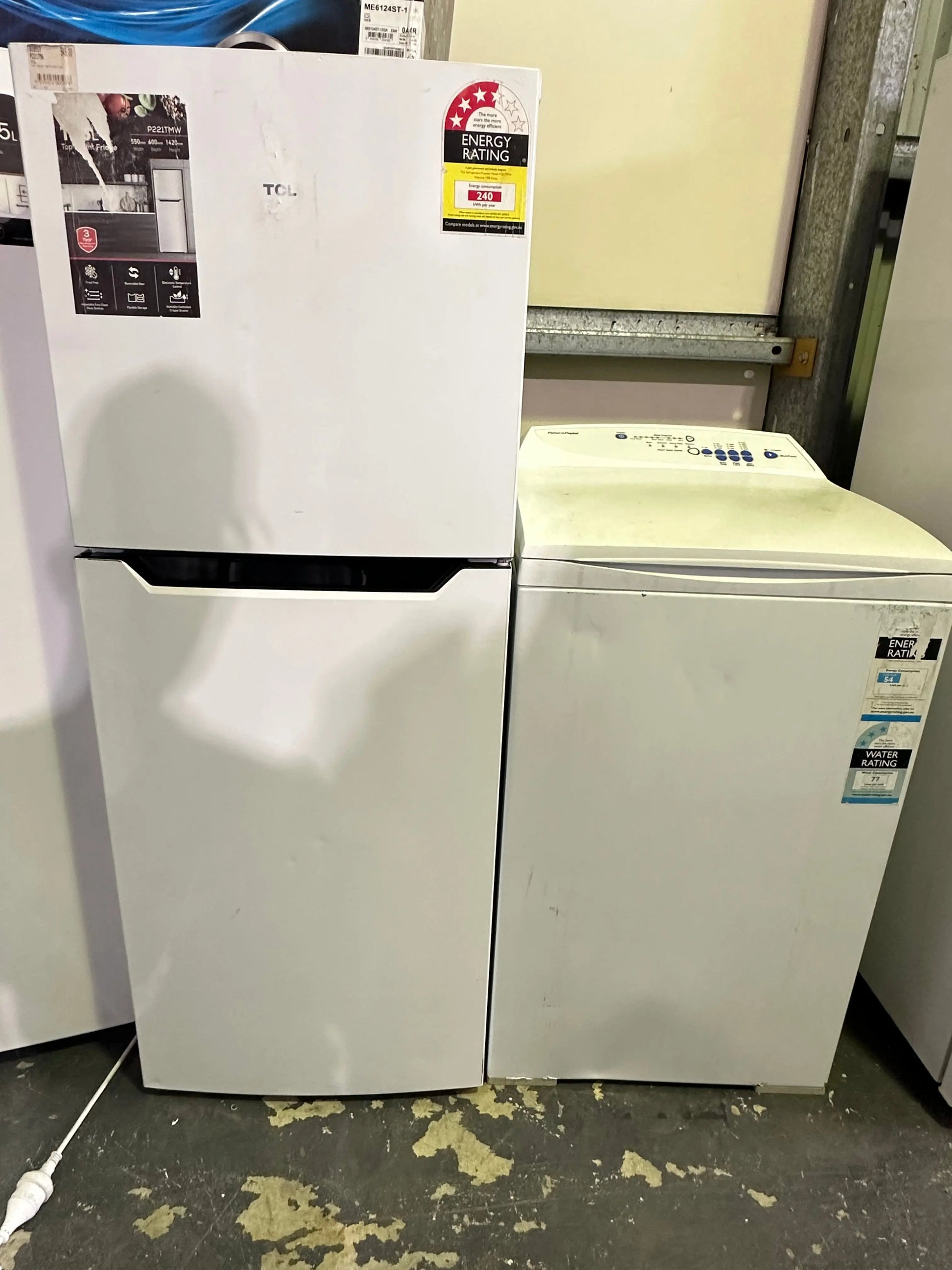 Refurbished TCL 198L Fridge&Washer Fisher&Paykel 5.5kg Washer | BRISBANE