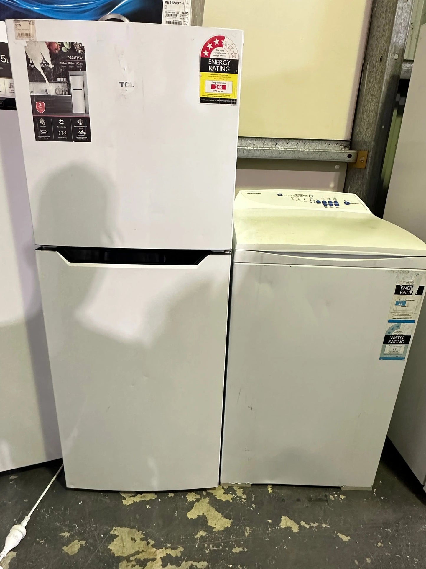 Refurbished TCL 198L Fridge&Washer Fisher&Paykel 5.5kg Washer | BRISBANE