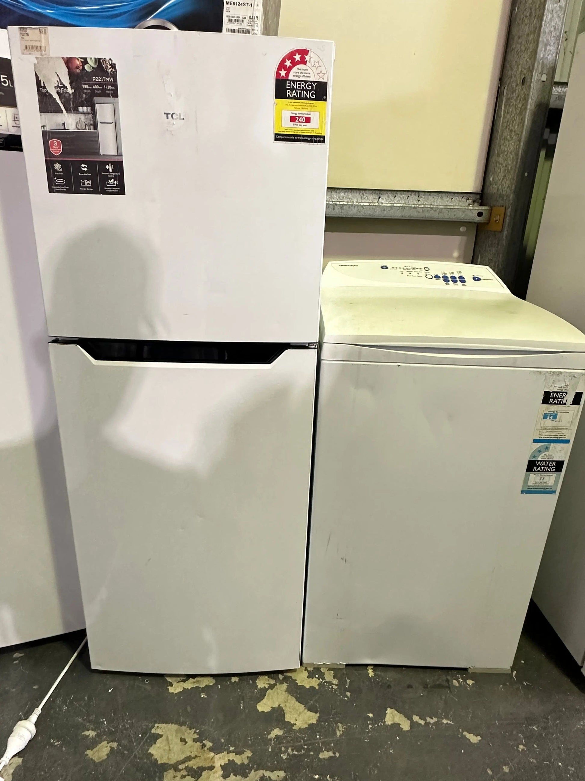 Refurbished TCL 198L Fridge&Washer Fisher&Paykel 5.5kg Washer | BRISBANE