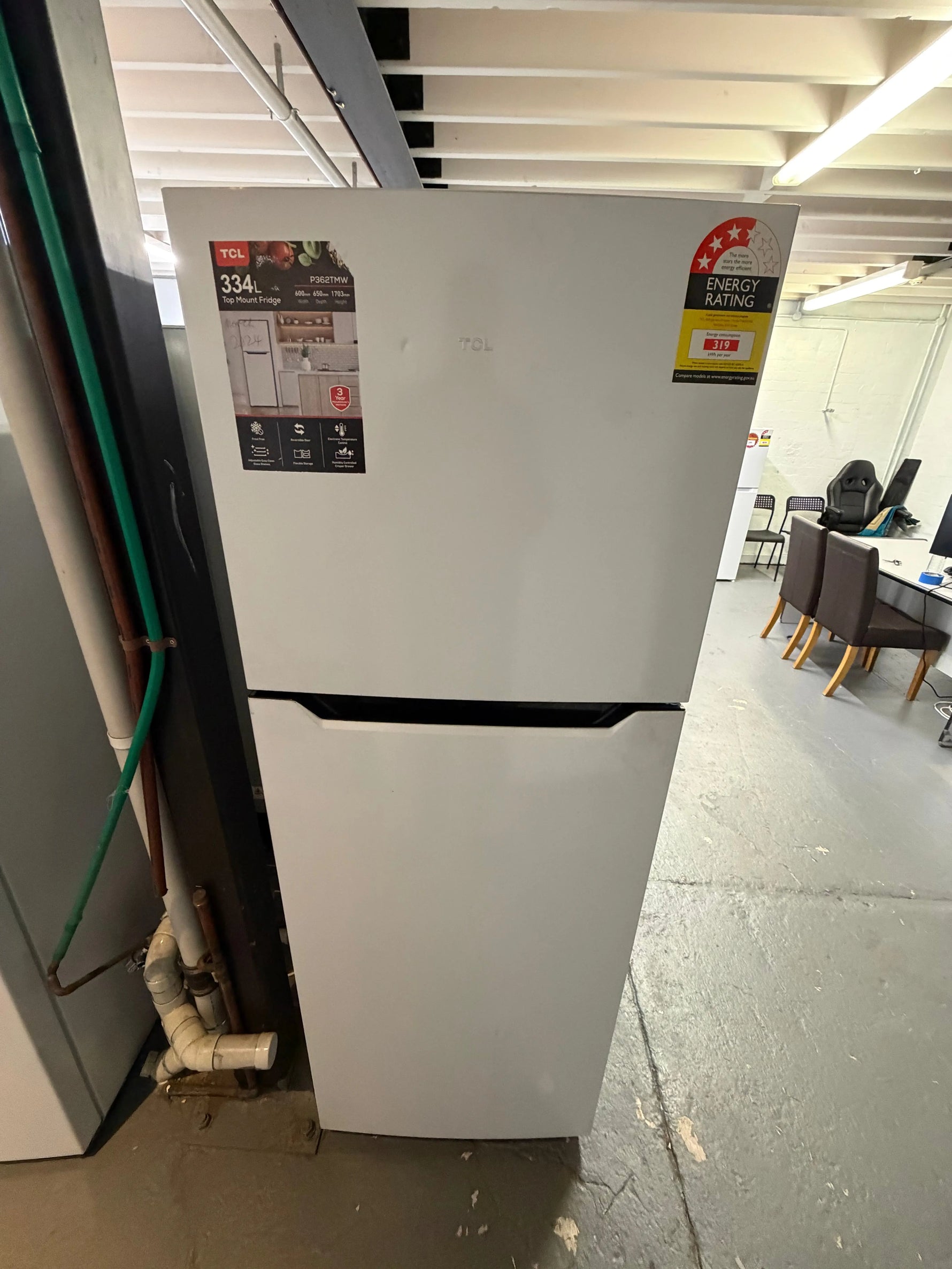 Refurbished TCL 334ltr top mount fridge freezer | ALEXANDRIA