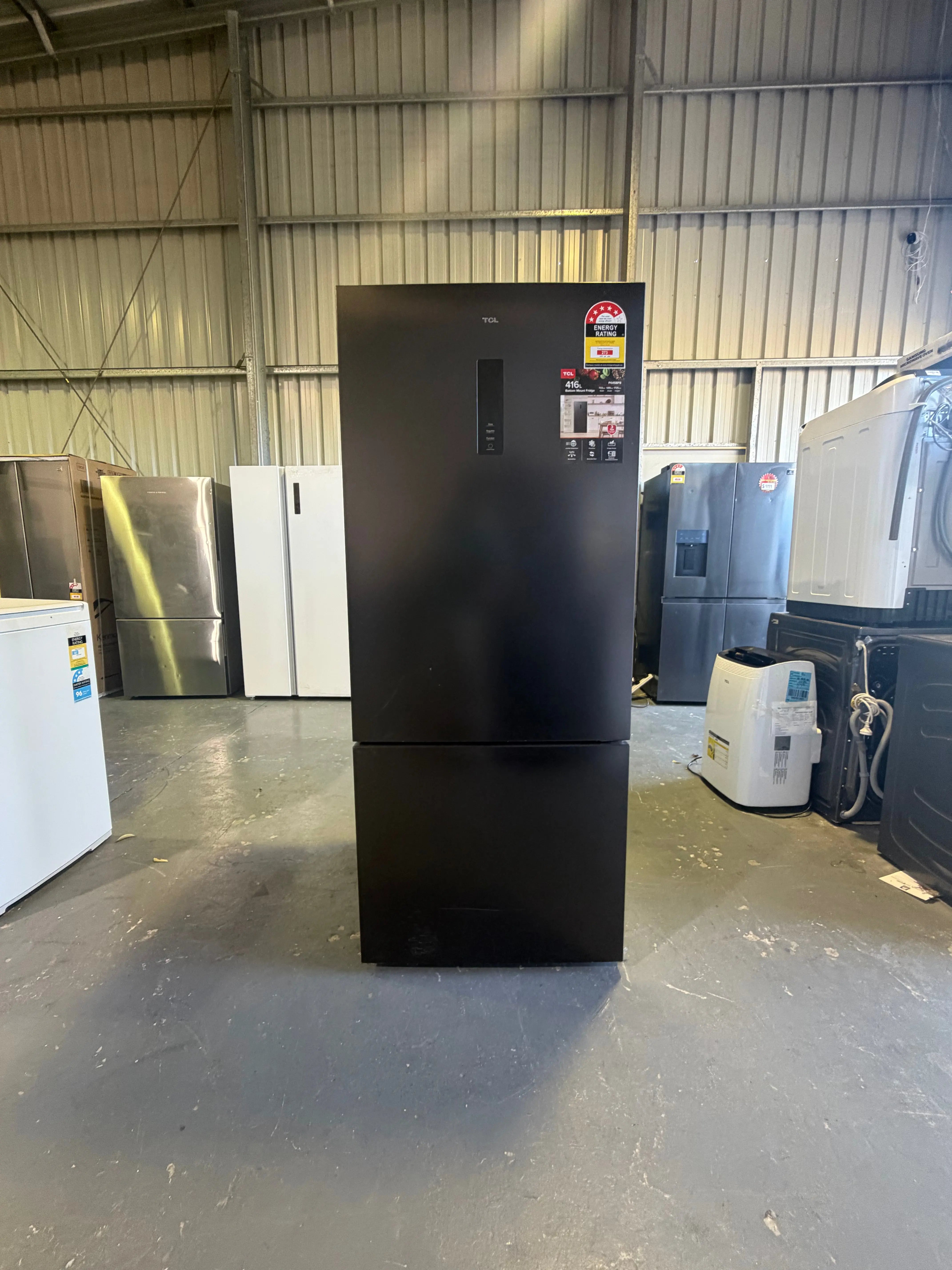 Refurbished TCL P445BFB 416L Bottom Mount Frost Free Fridge | BRISBANE