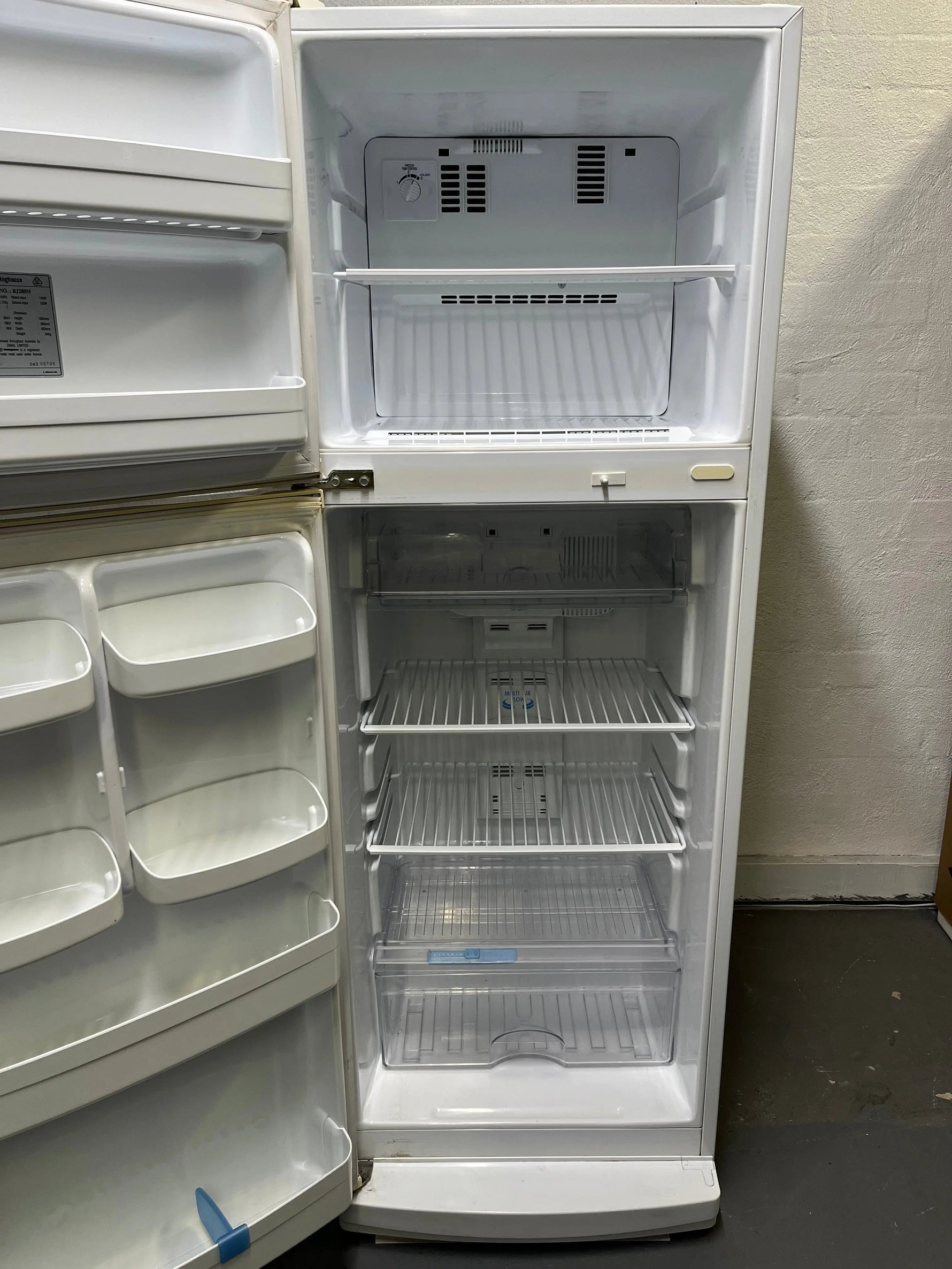 Refurbished Westinghouse 284L Top Mount Refrigerator – Spacious Frost Free Fridge with Adjustable Storage | ALEXANDRIA