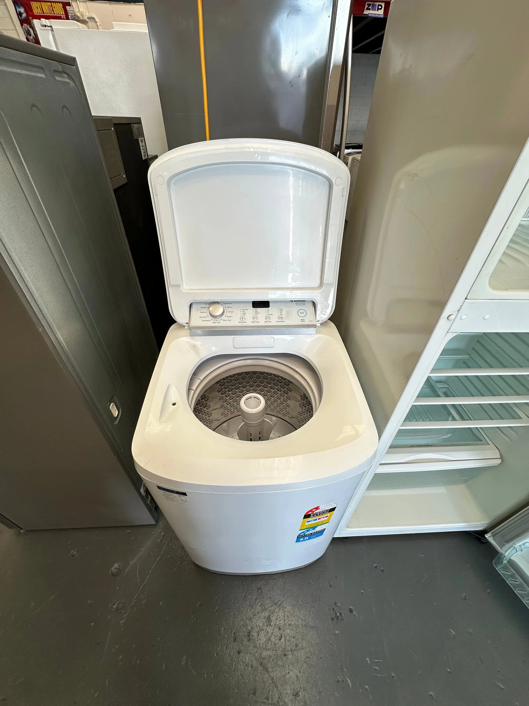 Refurbished Westinghouse 420 ltr fridge freezer & Simpson 5.5 kg top loader washer | SYDNEY