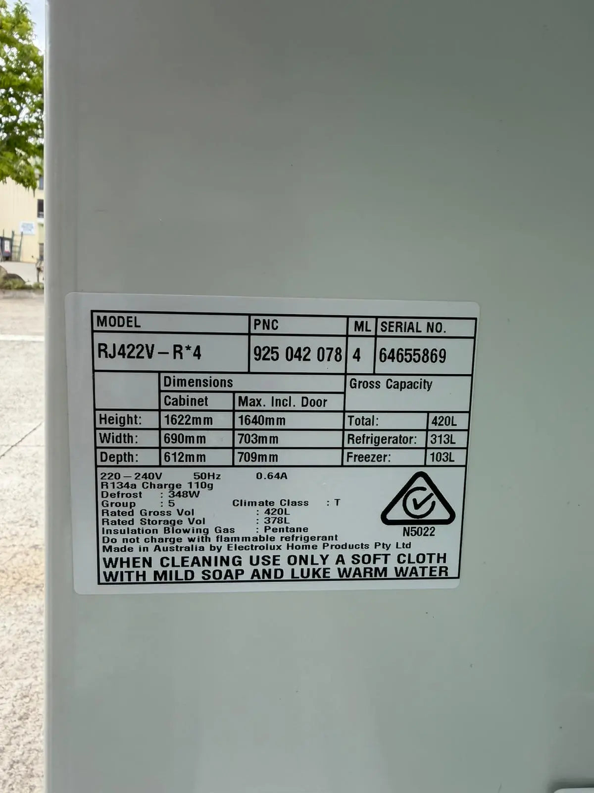 Refurbished Westinghouse 420L Top Mount Fridge Freezer – RJ422V-R*4 | BRISBANE