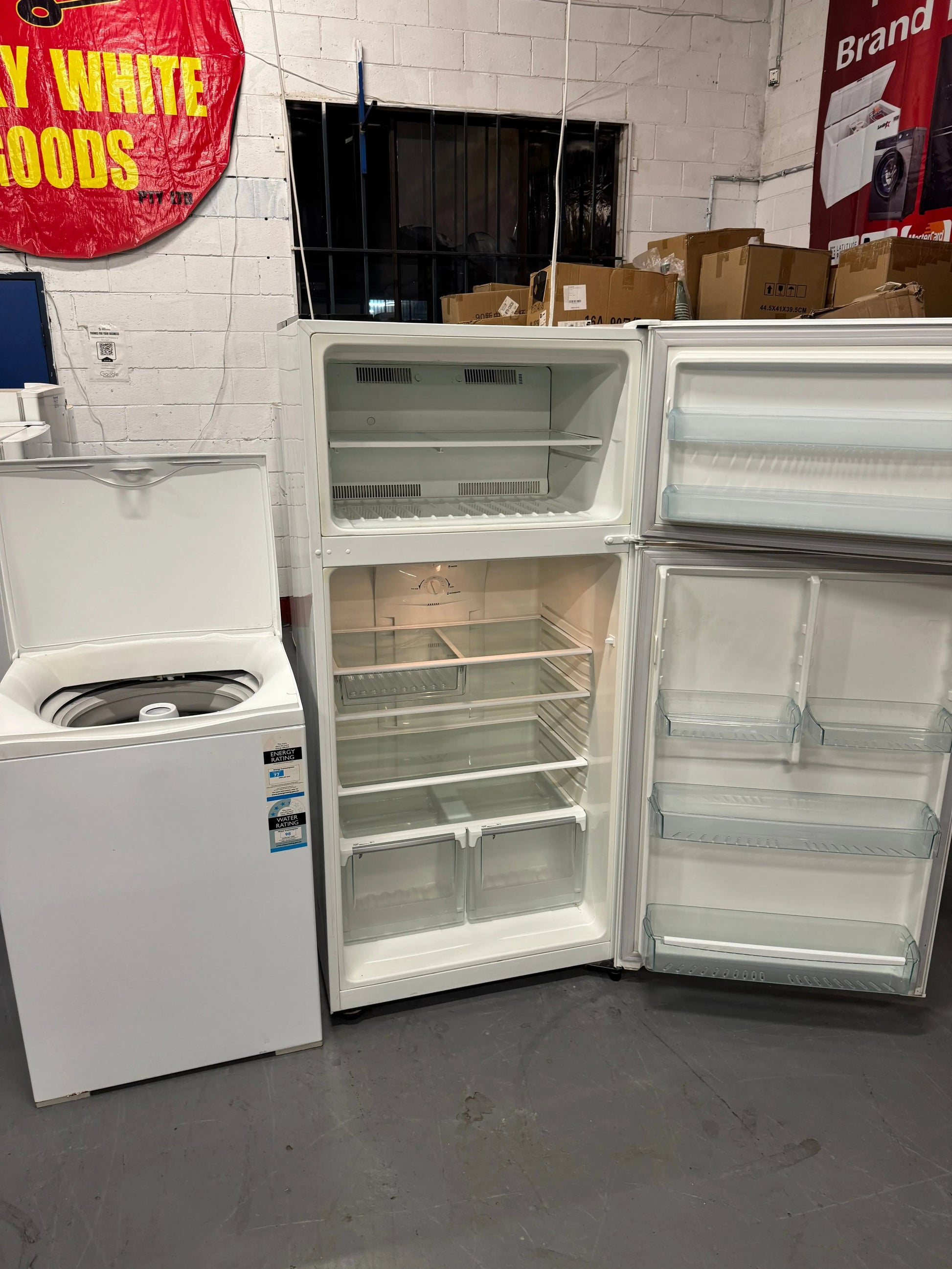 Refurbished Westinghouse 520 ltr fridge freezer & fisher and paykel 8 kg top loader washer | SYDNEY