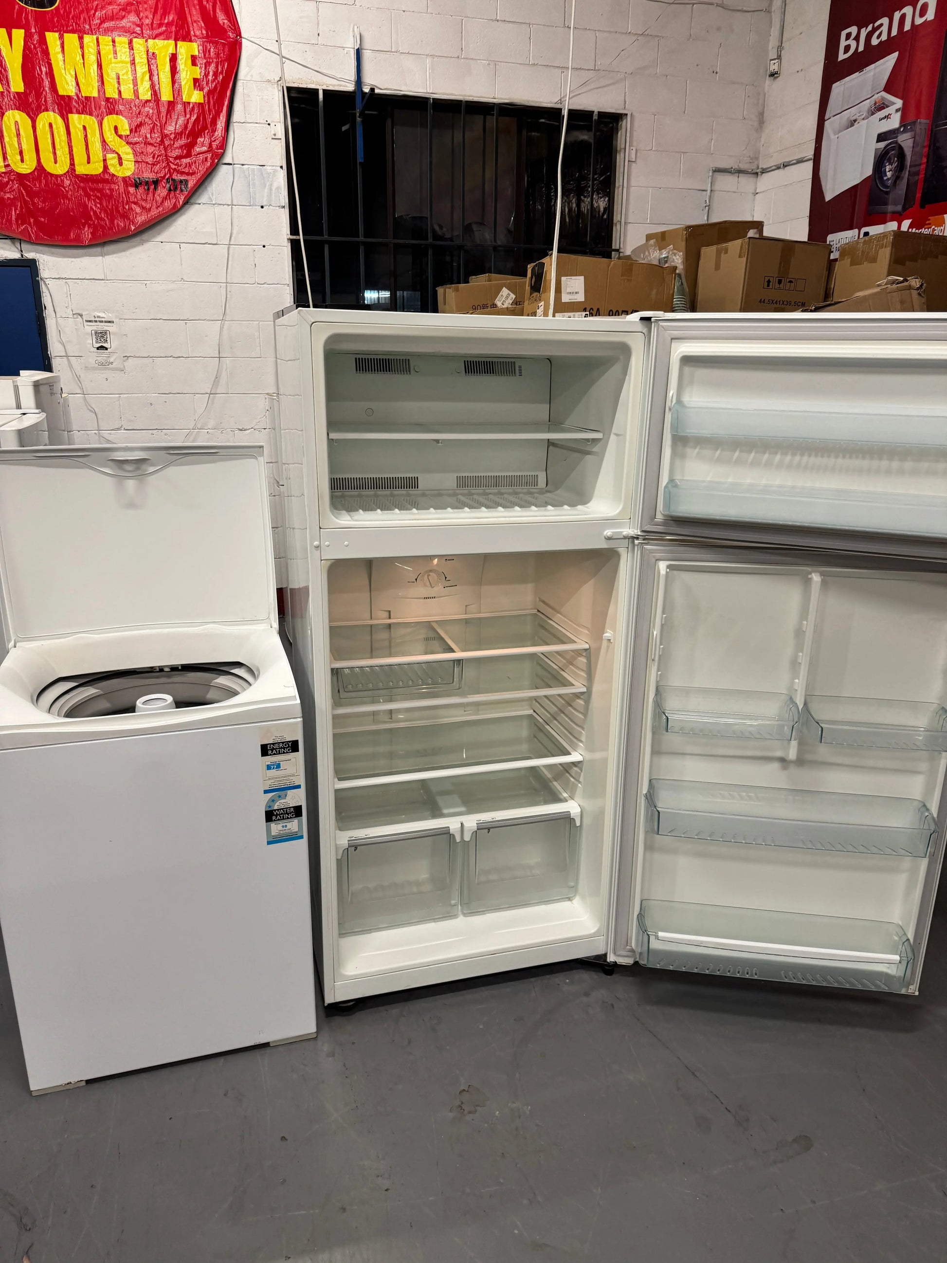 Refurbished Westinghouse 520 ltr fridge freezer & fisher and paykel 8 kg top loader washer | SYDNEY