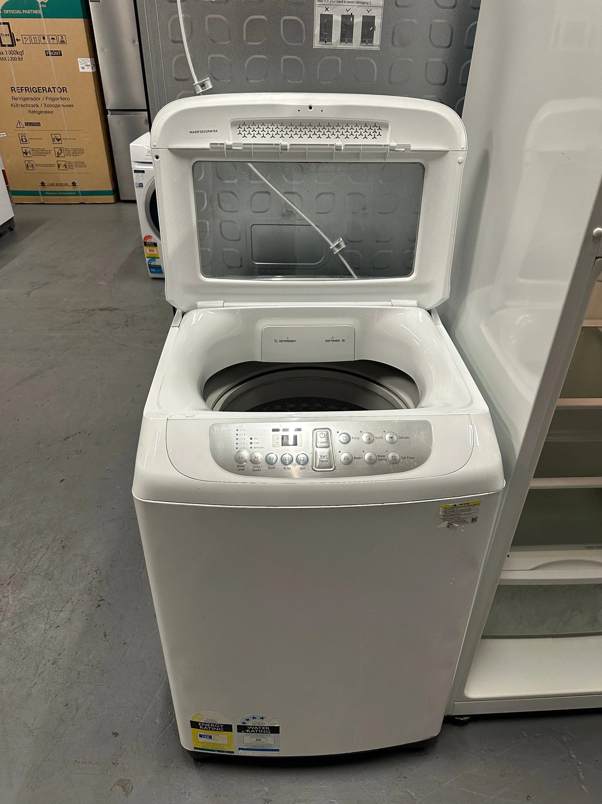 Refurbished Westinghouse 520 ltr top mount fridge freezer & Samsung 6.5 kg top loader washer | SYDNEY