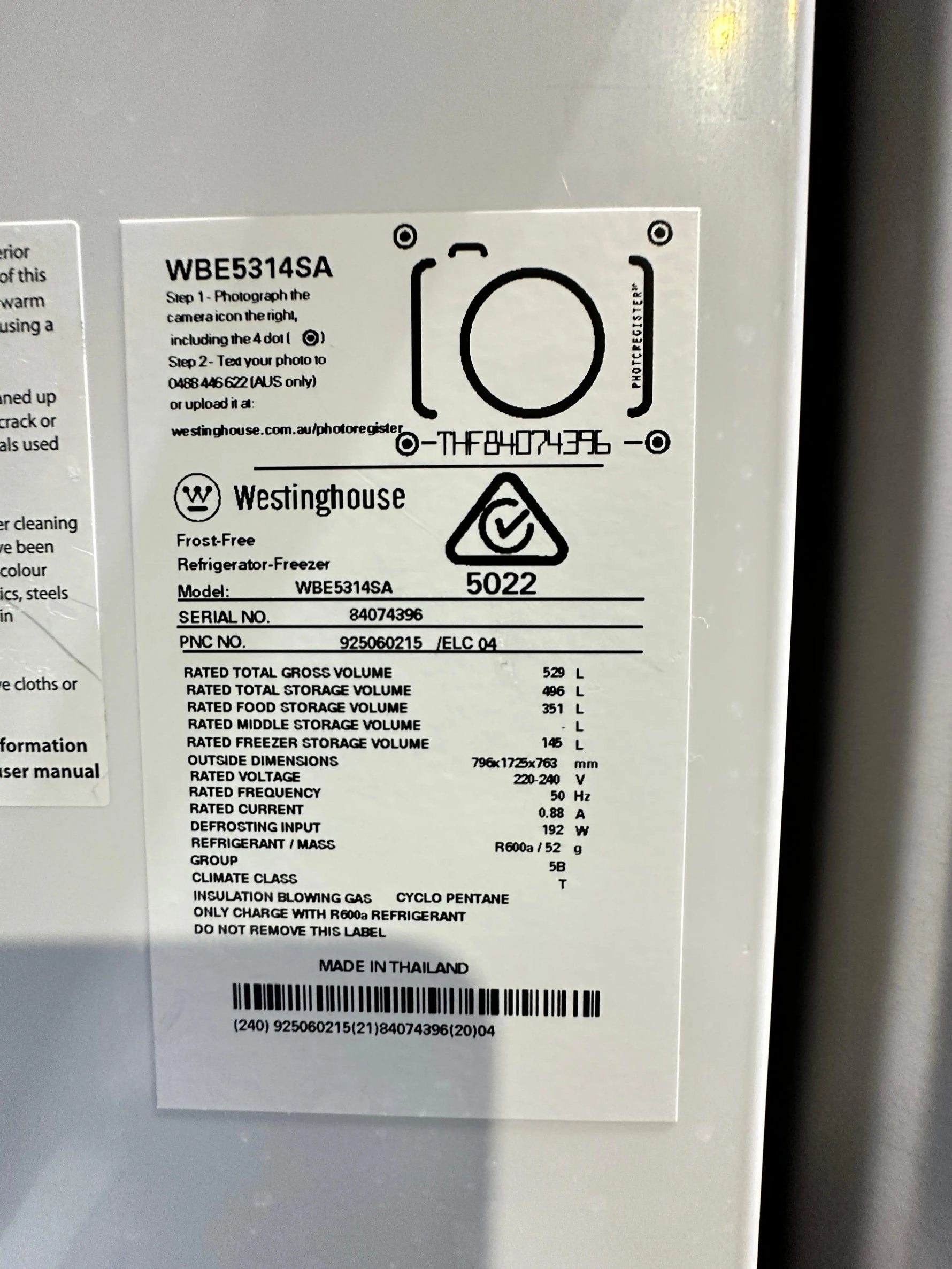Refurbished Westinghouse 529L Bottom Mount Fridge Freezer | ADELAIDE