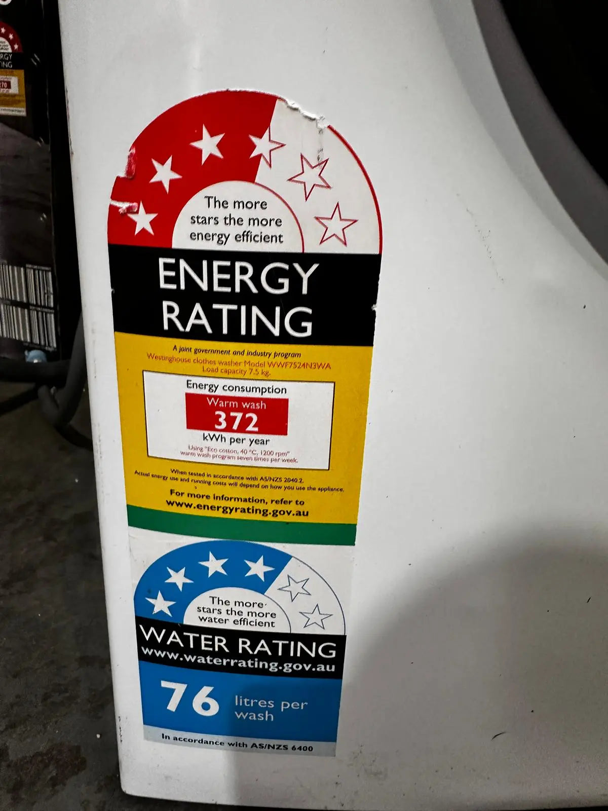 Refurbished Westinghouse 7.5kg Front Load Washer WWF7524N3WA | ADELAIDE